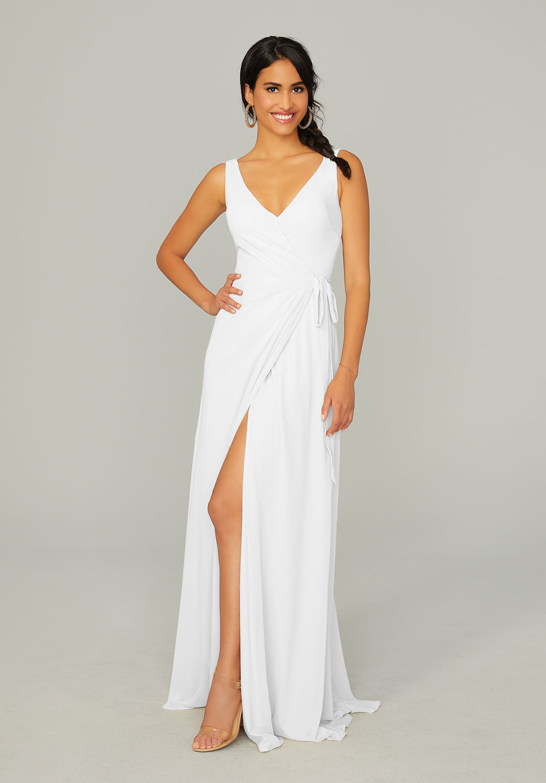 Wedding Dresses Long Slit Wedding Dress MGNY Madeline Gardner New York 21771 White