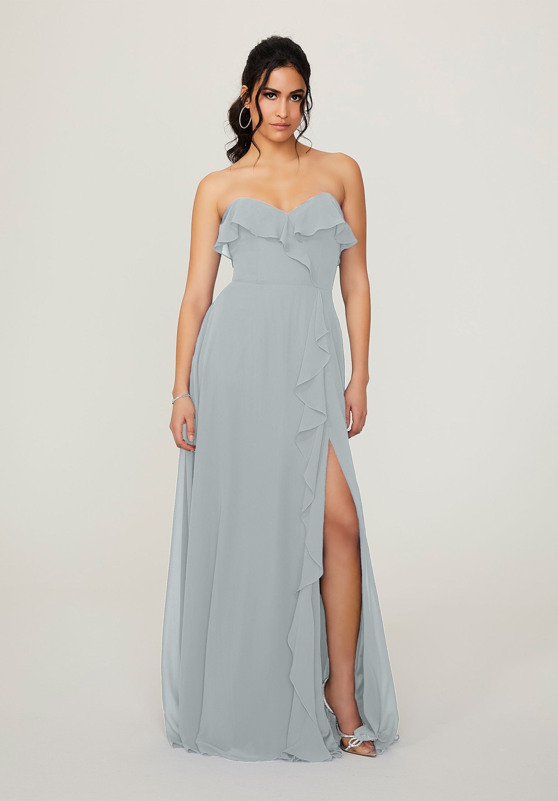 Formal Dresses Long Evening Formal Slit Dress MGNY Madeline Gardner New York 21782 Dove