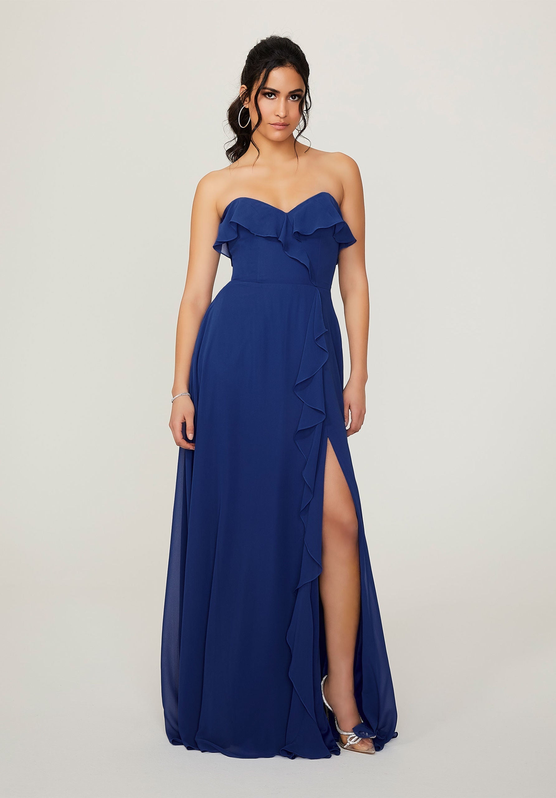 Formal Dresses Long Slit Formal Evening Dress MGNY Madeline Gardner New York 21782 Amalfi