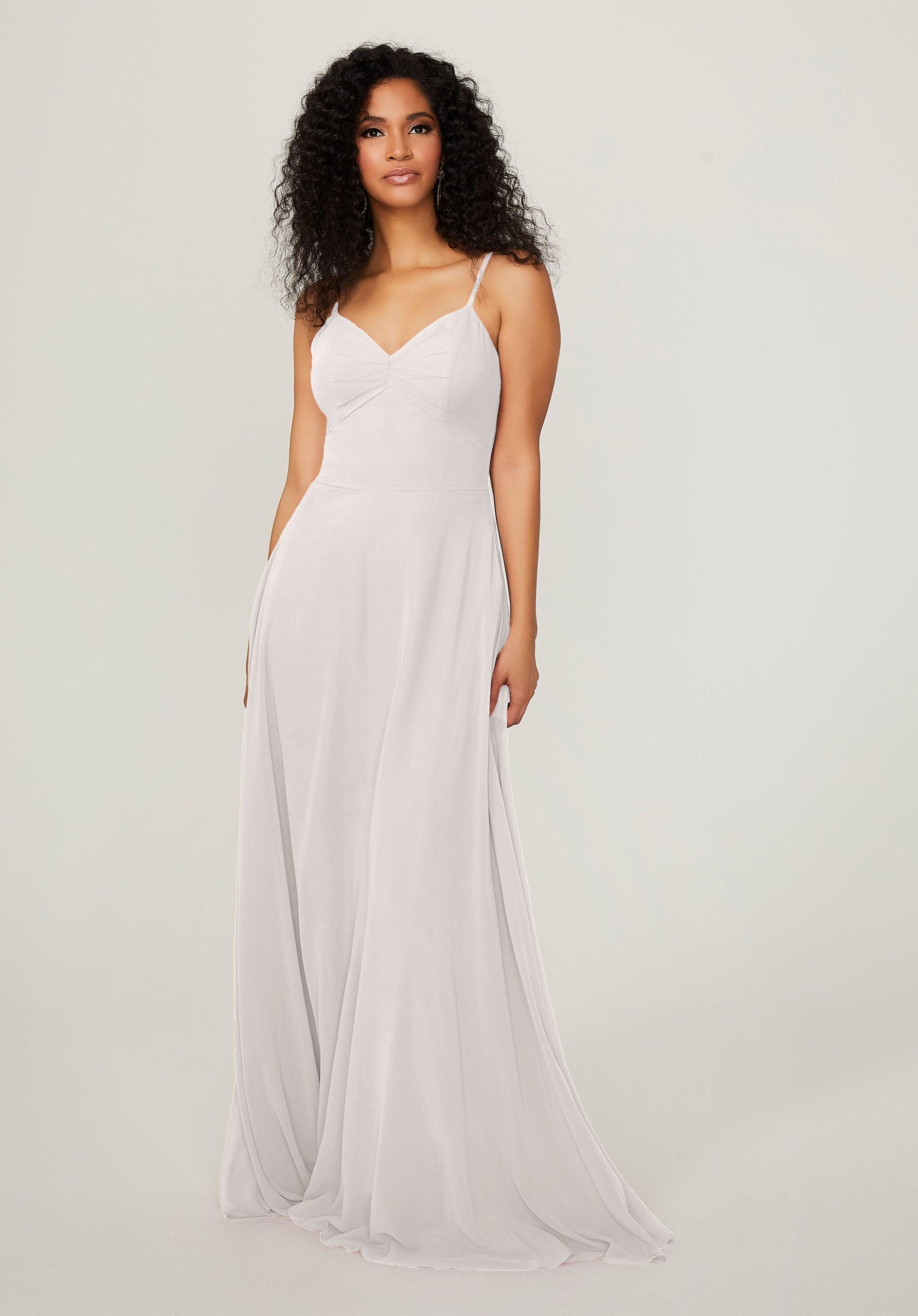 Formal Dresses A Line Long Formal Evening Pleated Dress MGNY Madeline Gardner New York 21784 Silver
