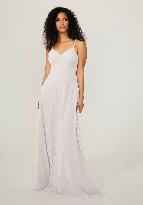 A Line Long Formal Evening Pleated Dress MGNY Madeline Gardner New York 21784