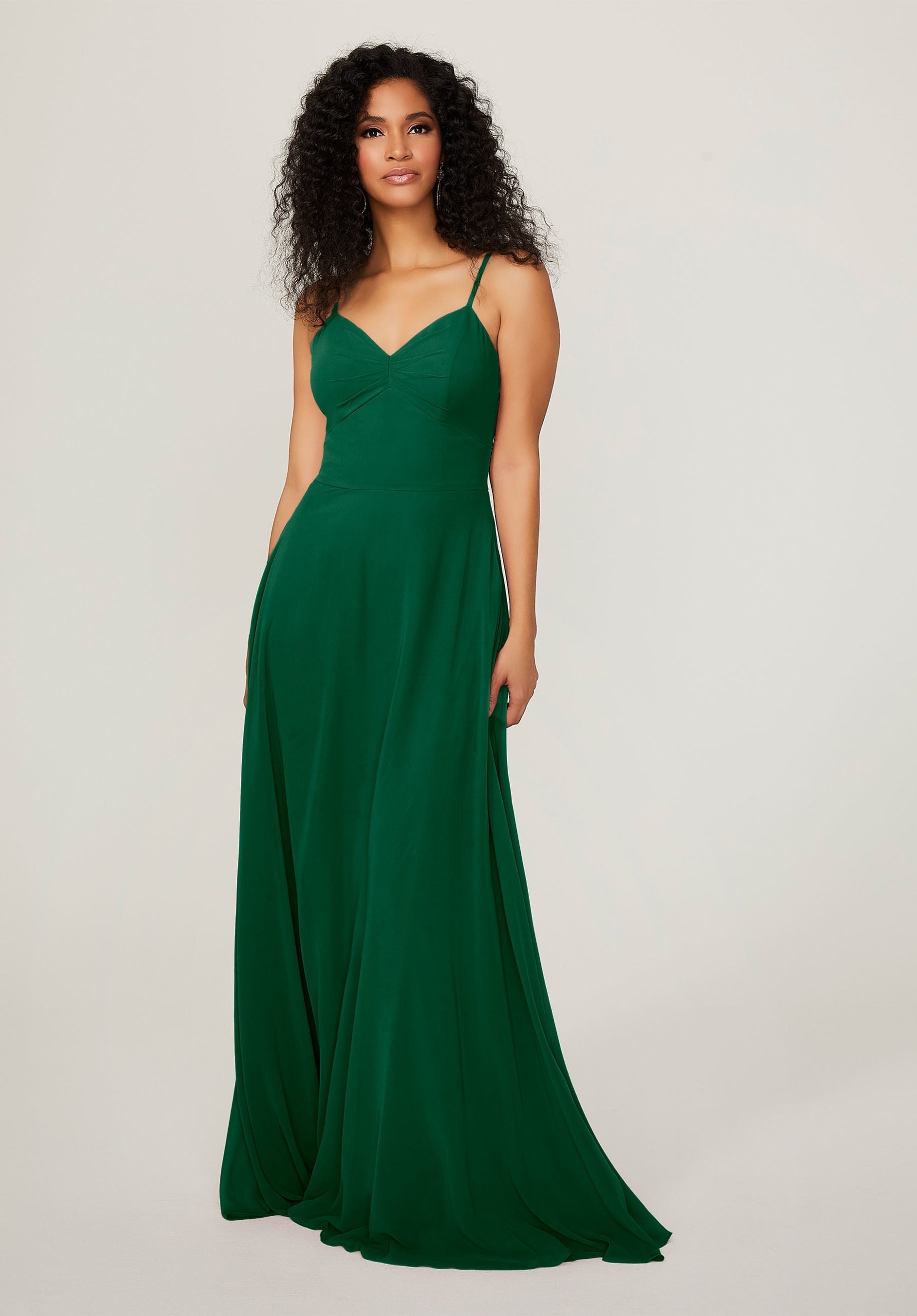 Formal Dresses A Line Formal Evening Long Pleated Dress MGNY Madeline Gardner New York 21784 Emerald