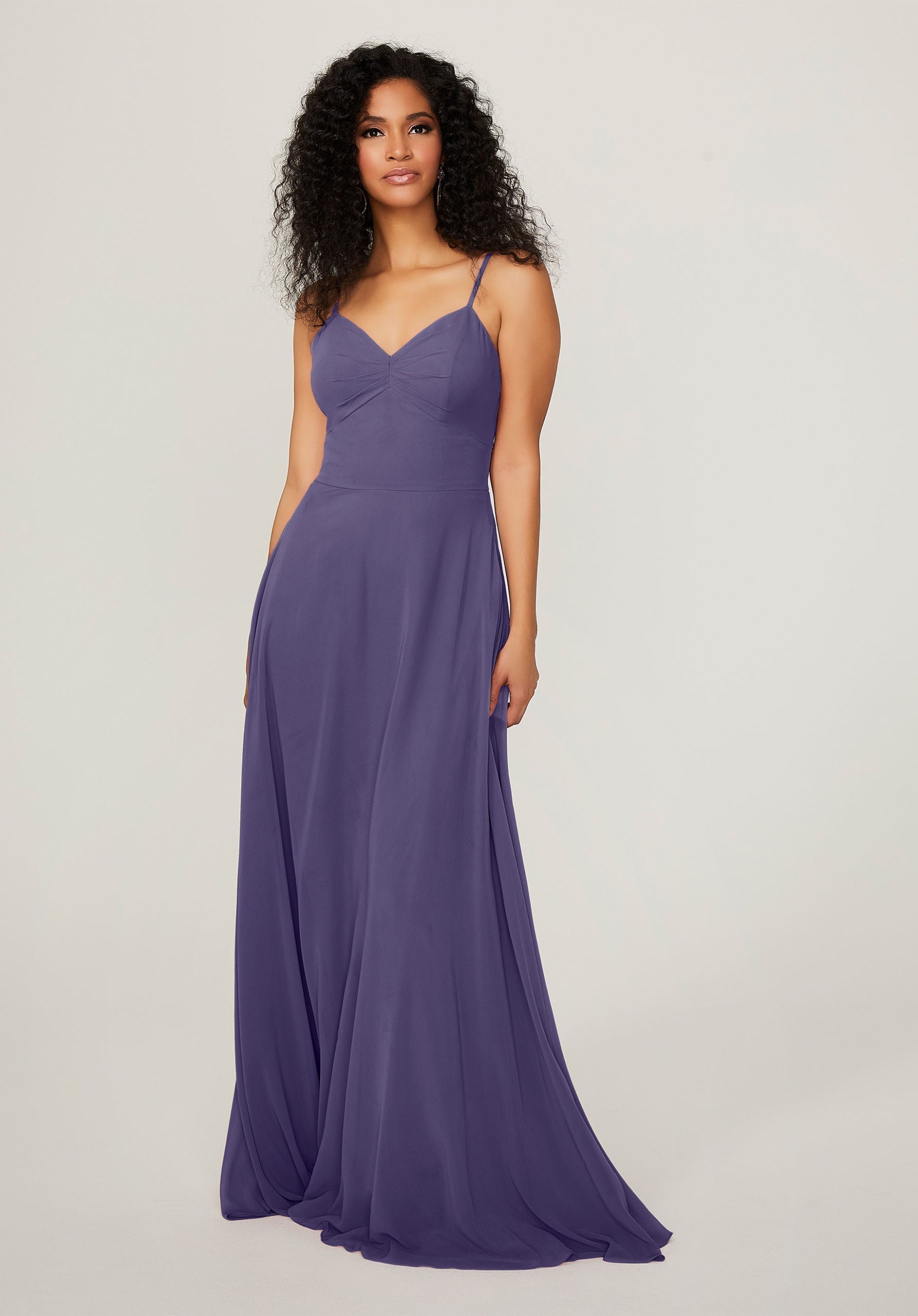 Formal Dresses A Line Formal Long Evening Pleated Dress MGNY Madeline Gardner New York 21784 Storm