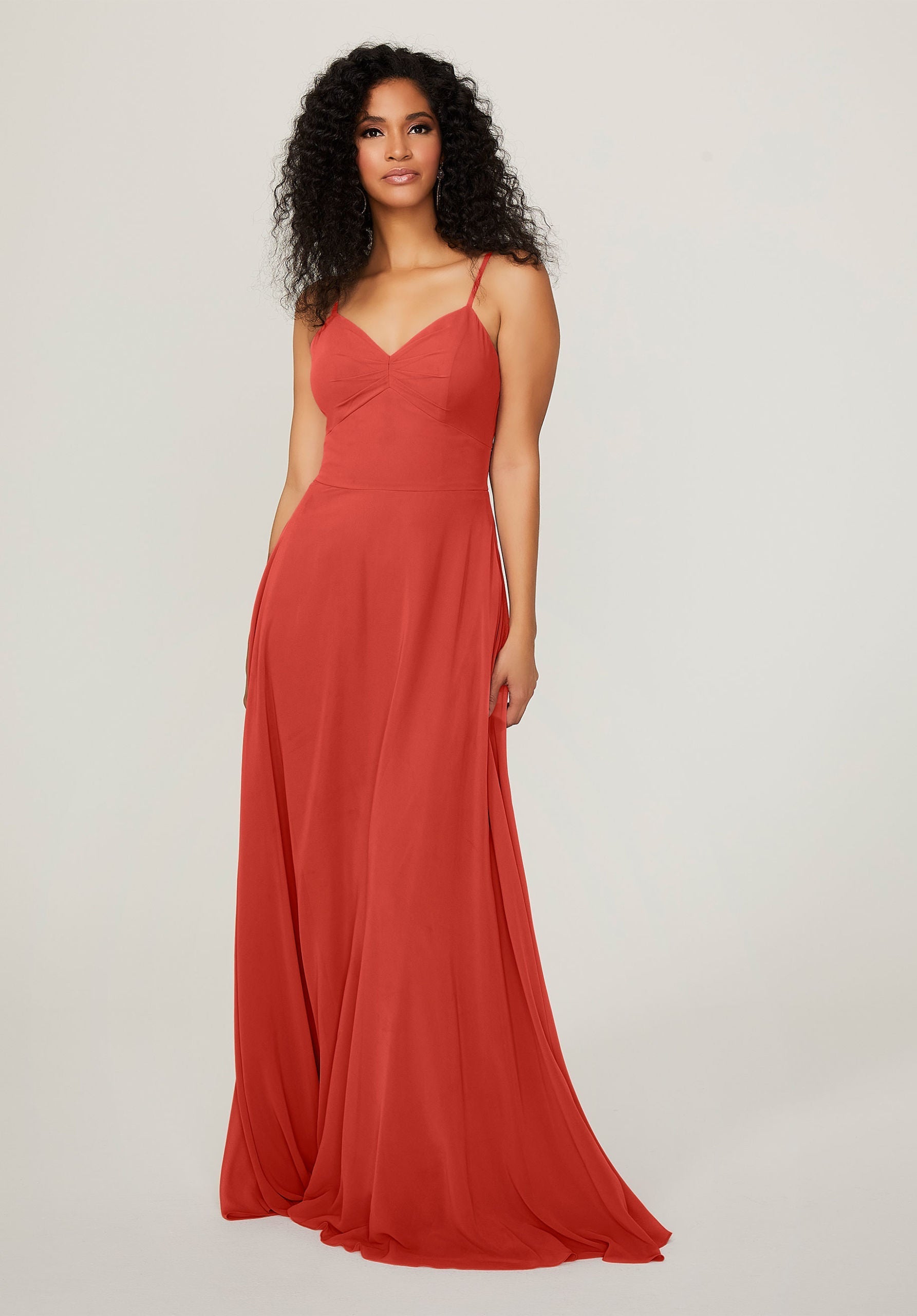 Formal Dresses Formal Pleated Long A Line Dress MGNY Madeline Gardner New York 21784 Cinnamon