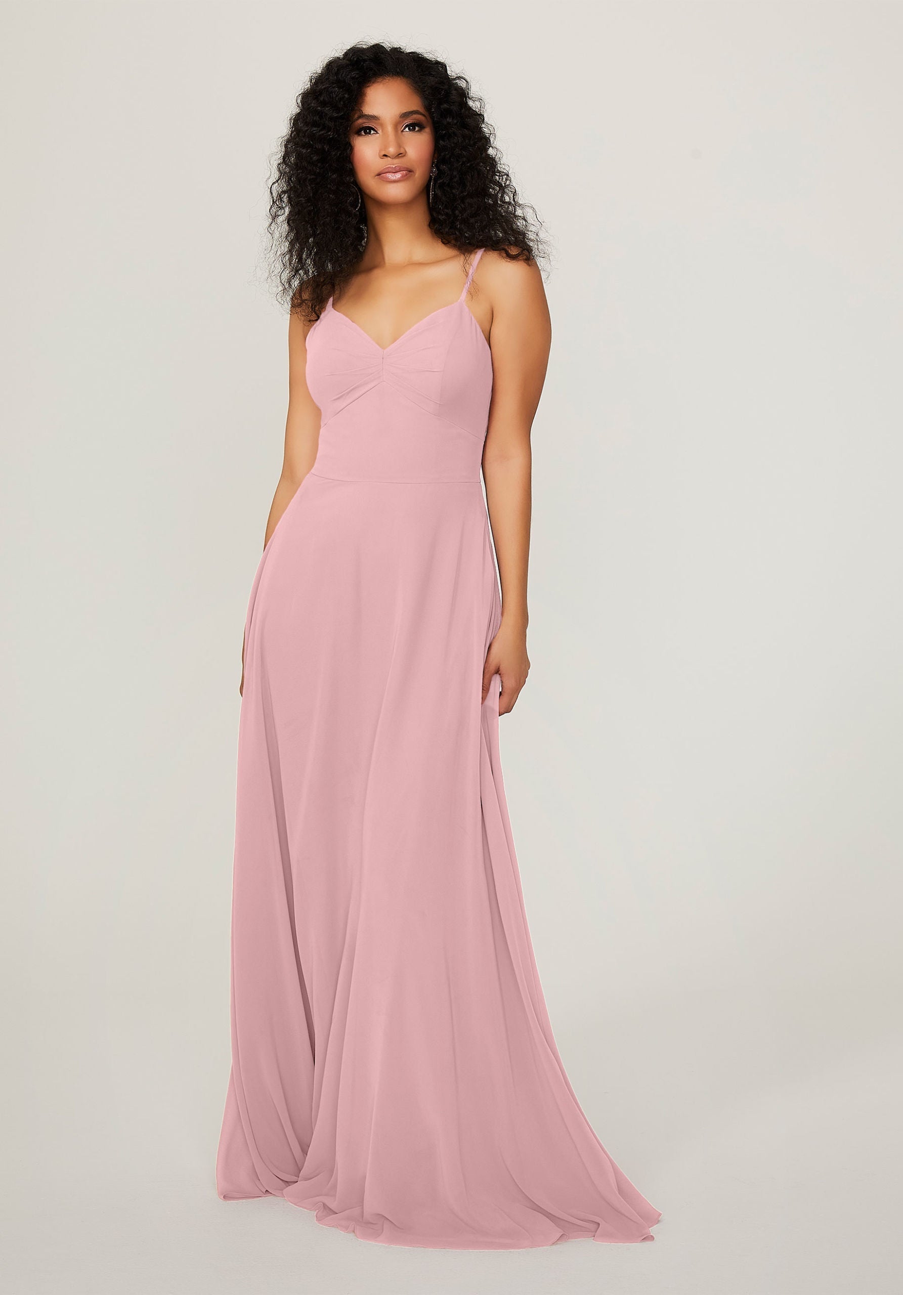 Formal Dresses Long A Line Formal Pleated Dress MGNY Madeline Gardner New York 21784 Desert Rose