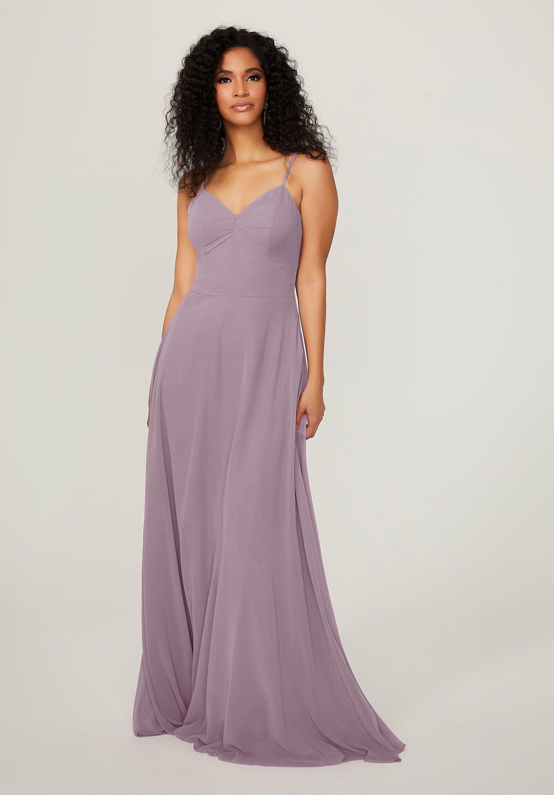 Formal Dresses Long Pleated A Line Formal Dress MGNY Madeline Gardner New York 21784 French Lilac