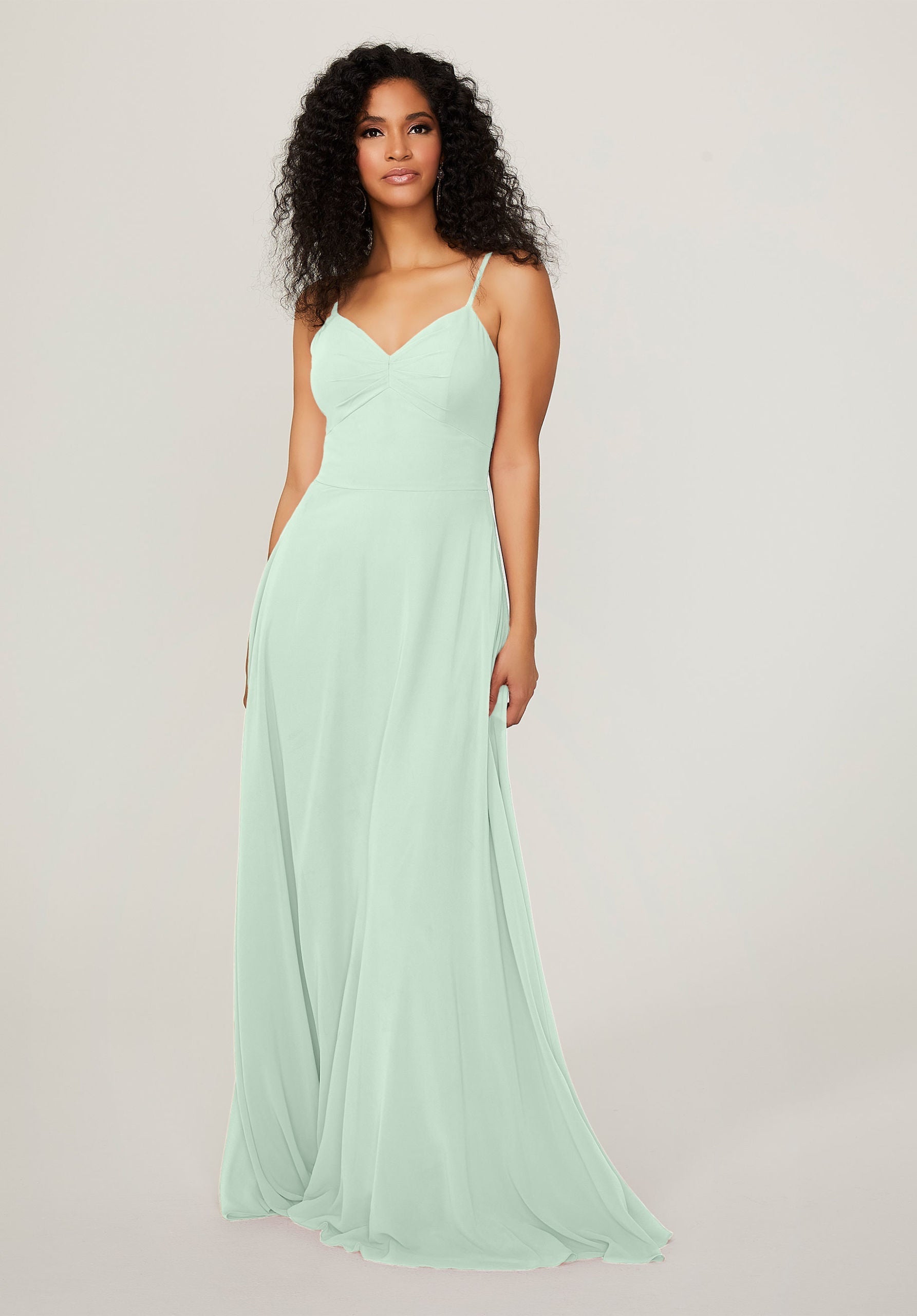 Formal Dresses Long Pleated A Line Formal Dress MGNY Madeline Gardner New York 21784 Sea Glass