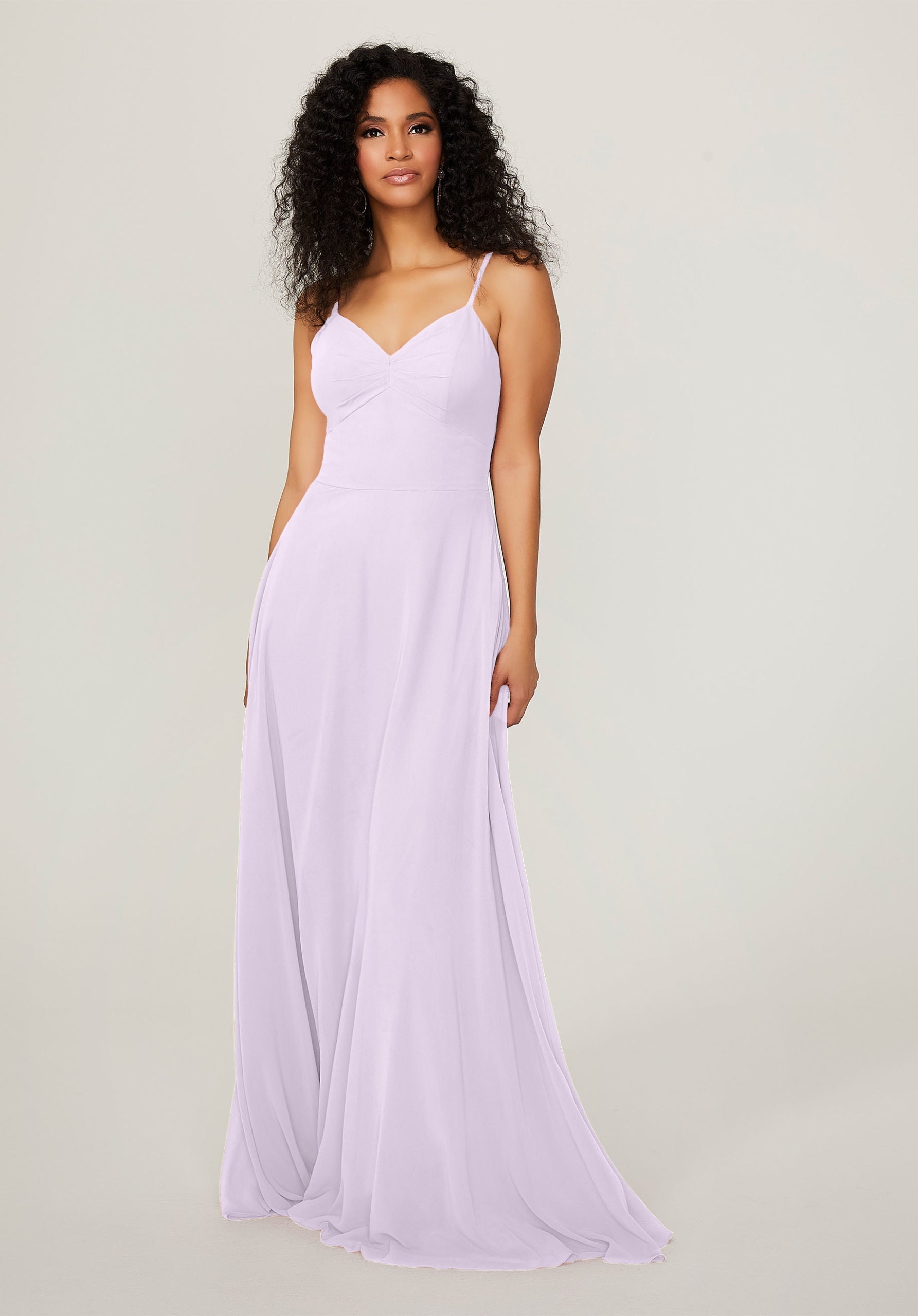 Formal Dresses A Line Pleated Long Formal Dress MGNY Madeline Gardner New York 21784 Wisteria