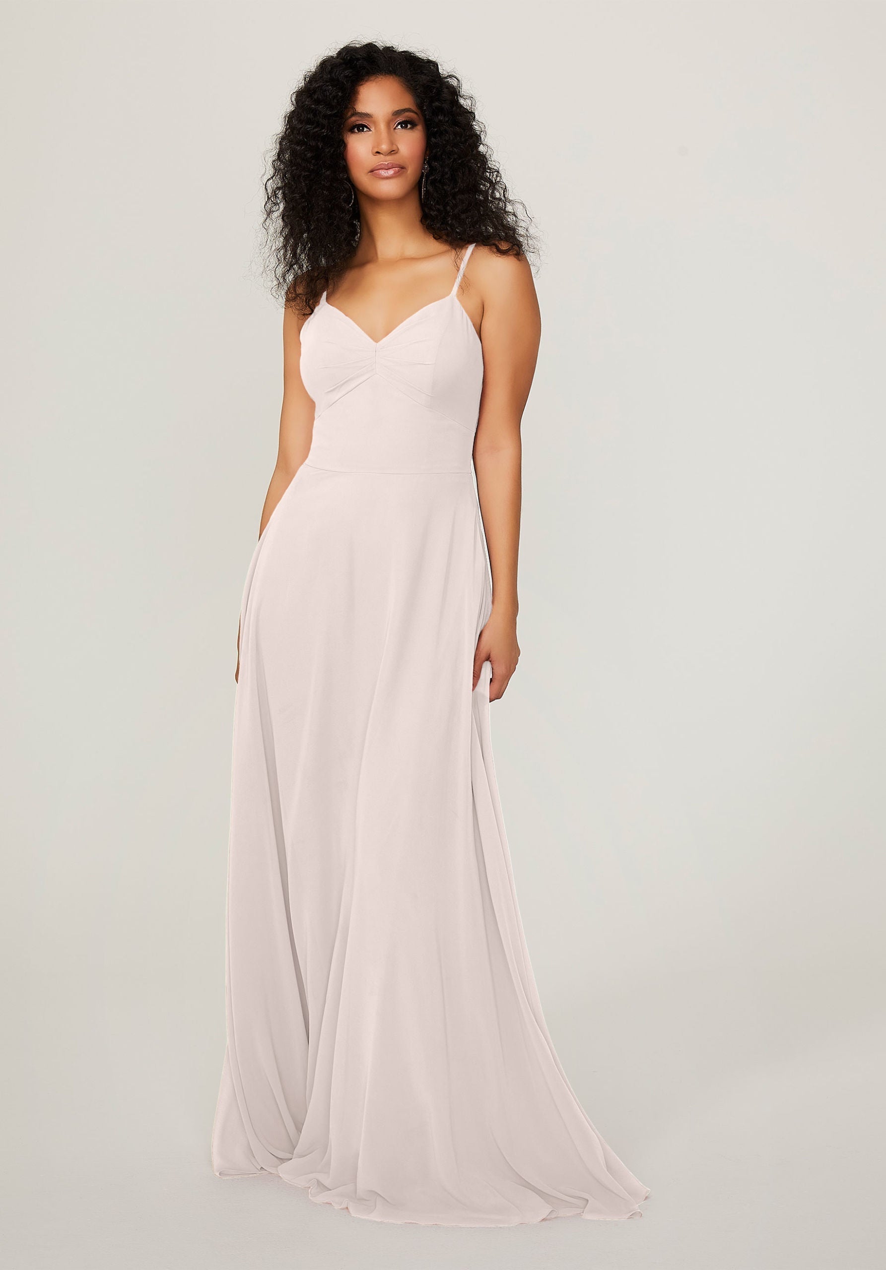 Formal Dresses A Line Pleated Long Formal Dress MGNY Madeline Gardner New York 21784 Dew Drop