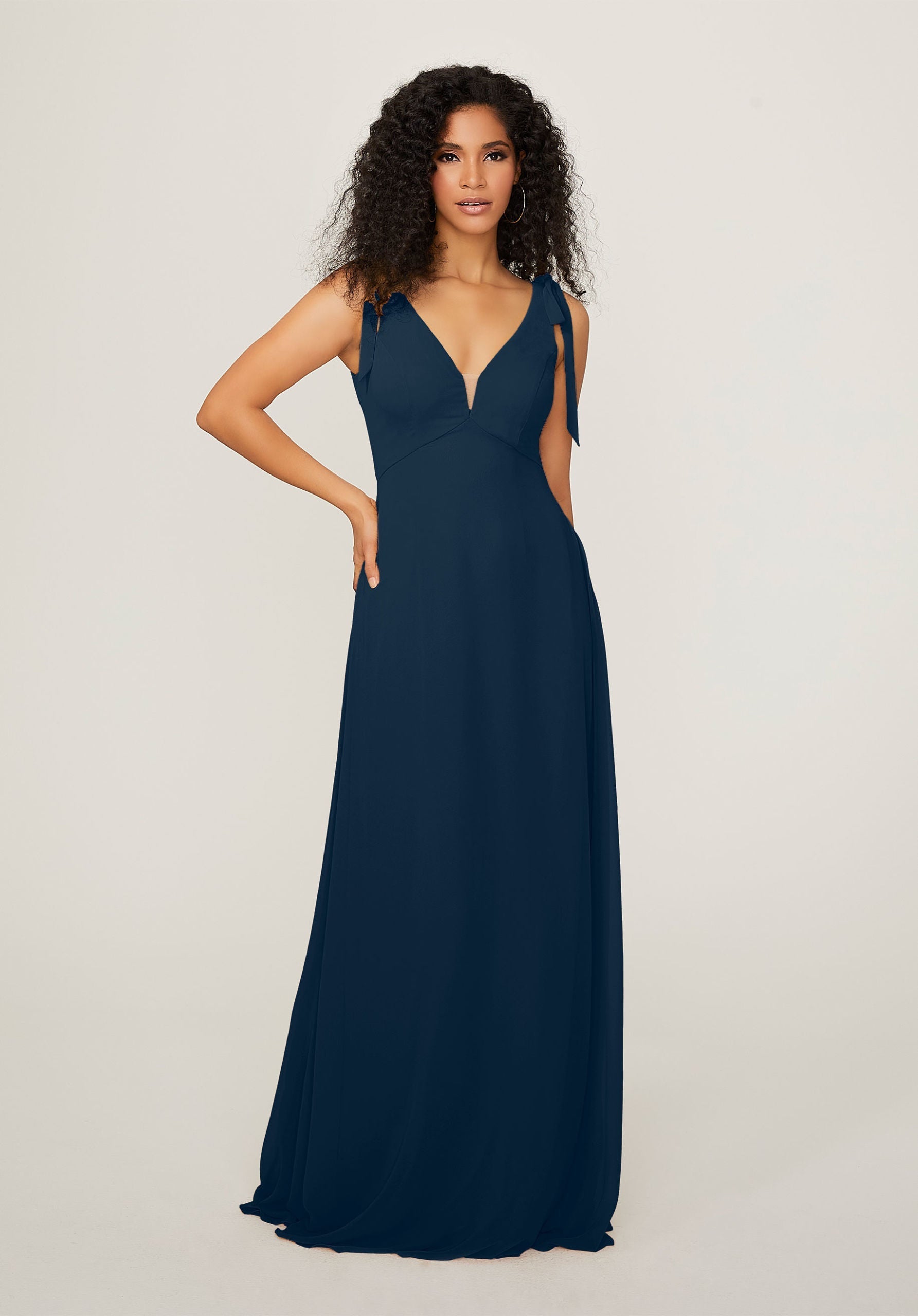 Formal Dresses Formal Evening Long Dress MGNY Madeline Gardner New York 21789 Navy