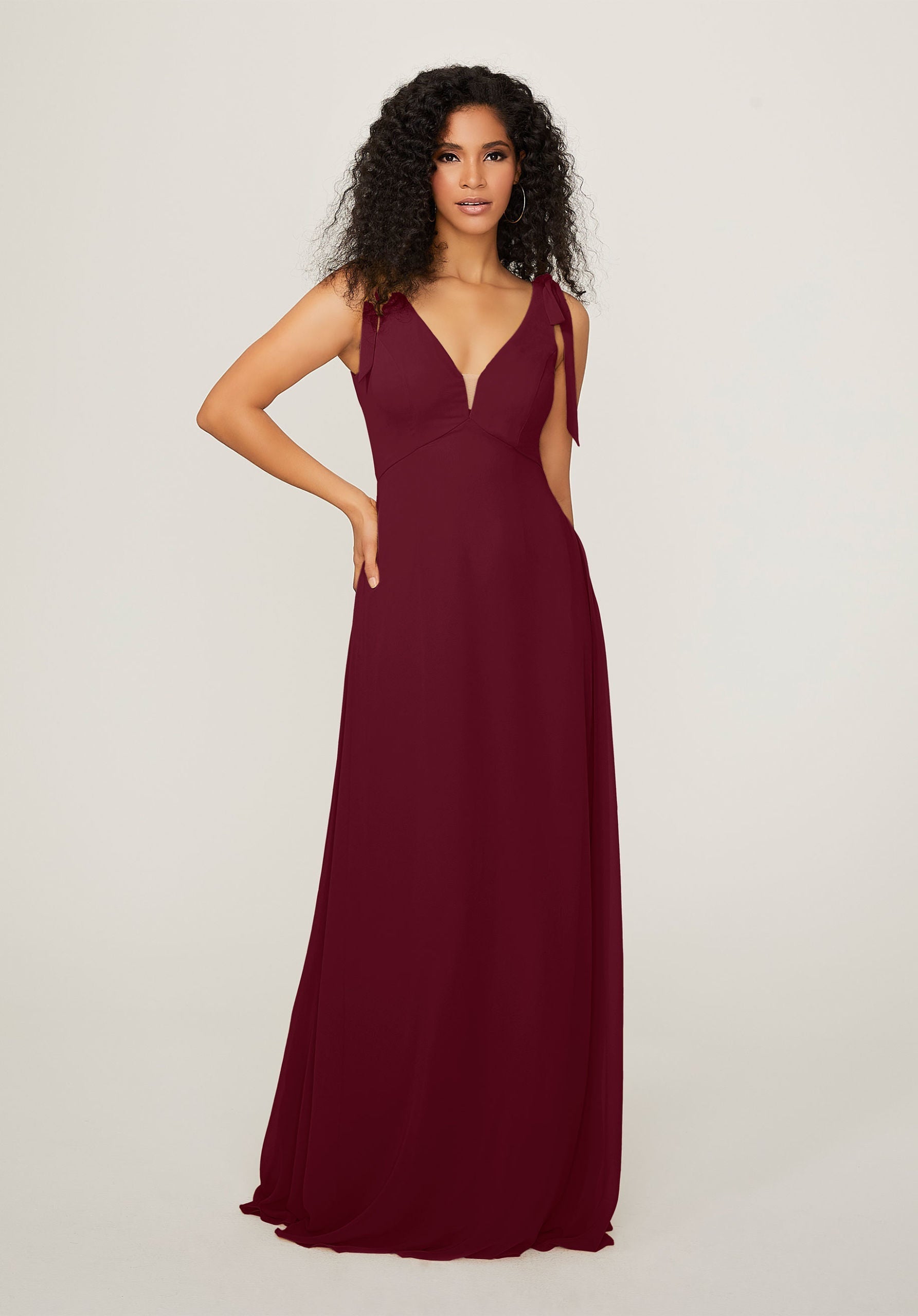 Formal Dresses Long Evening A Line Formal Dress MGNY Madeline Gardner New York 21789 Bordeaux