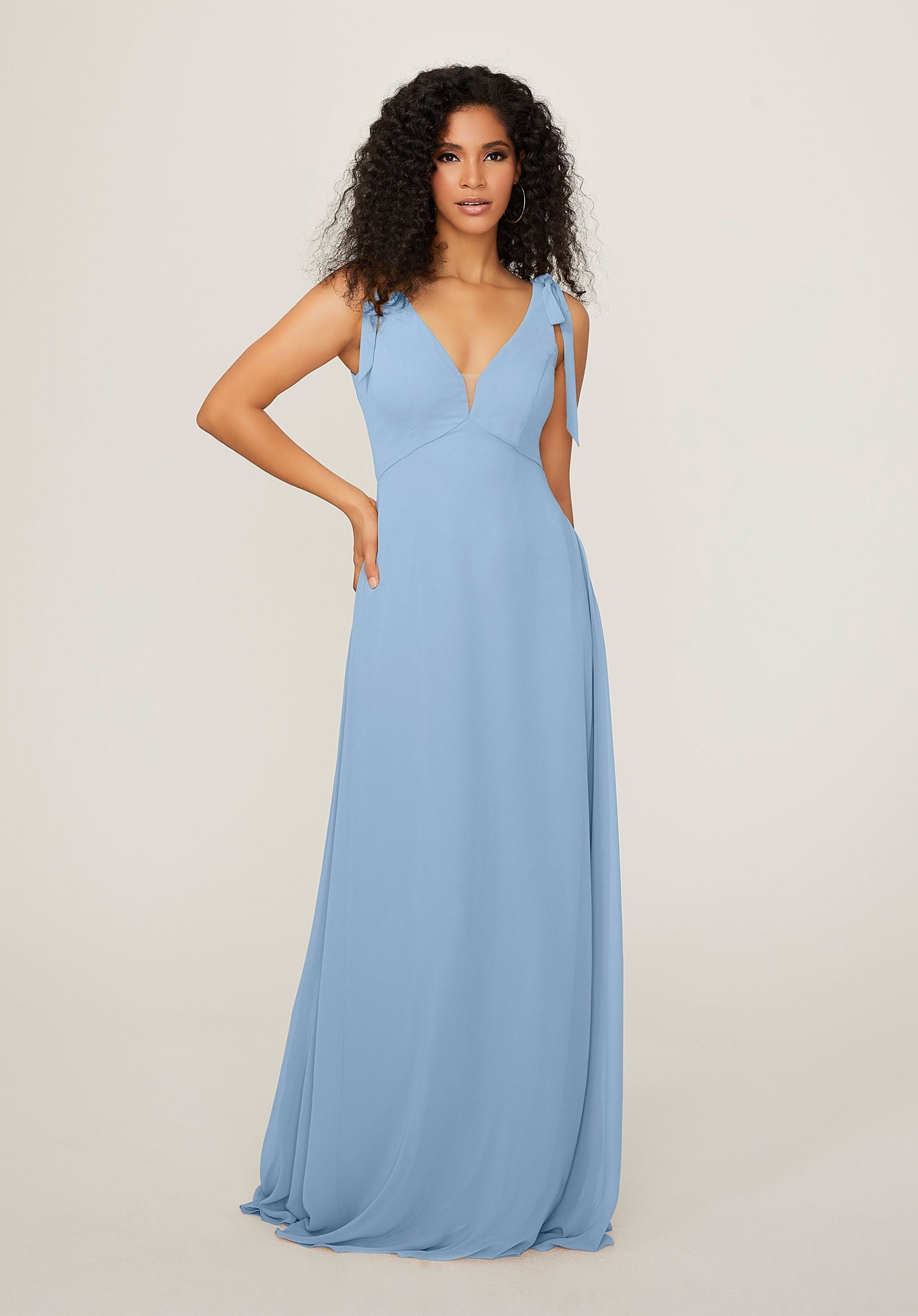 Formal Dresses Long A Line Evening Formal Dress MGNY Madeline Gardner New York 21789 Cornflower