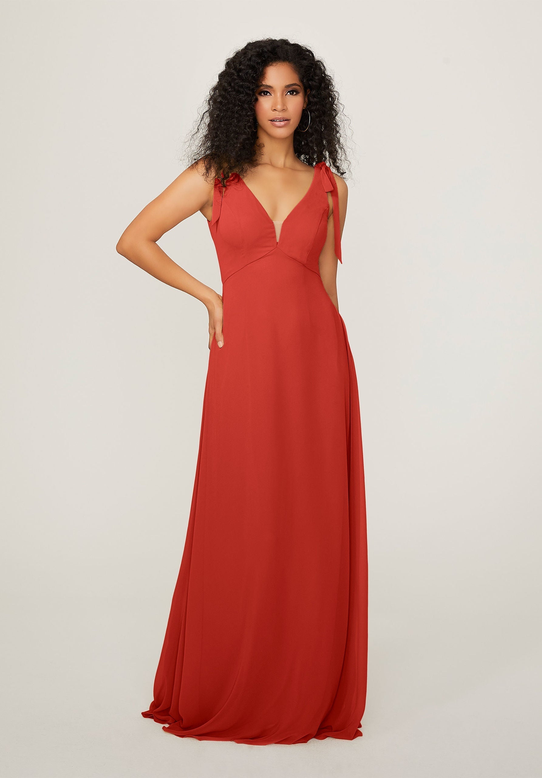 Formal Dresses Long A Line Evening Formal Dress MGNY Madeline Gardner New York 21789 Cinnamon