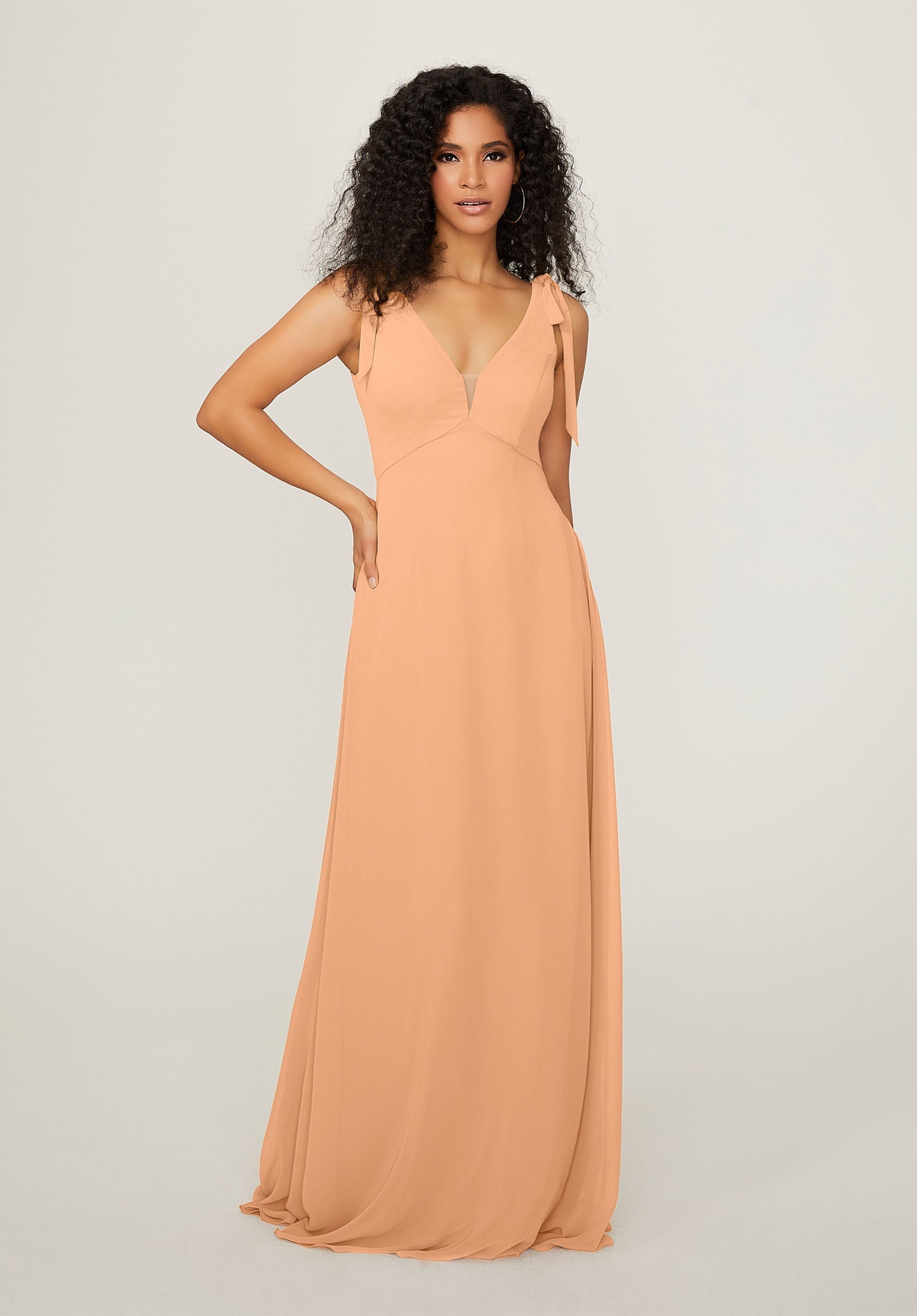 Formal Dresses Long Formal Evening Dress MGNY Madeline Gardner New York 21789 Sorbet