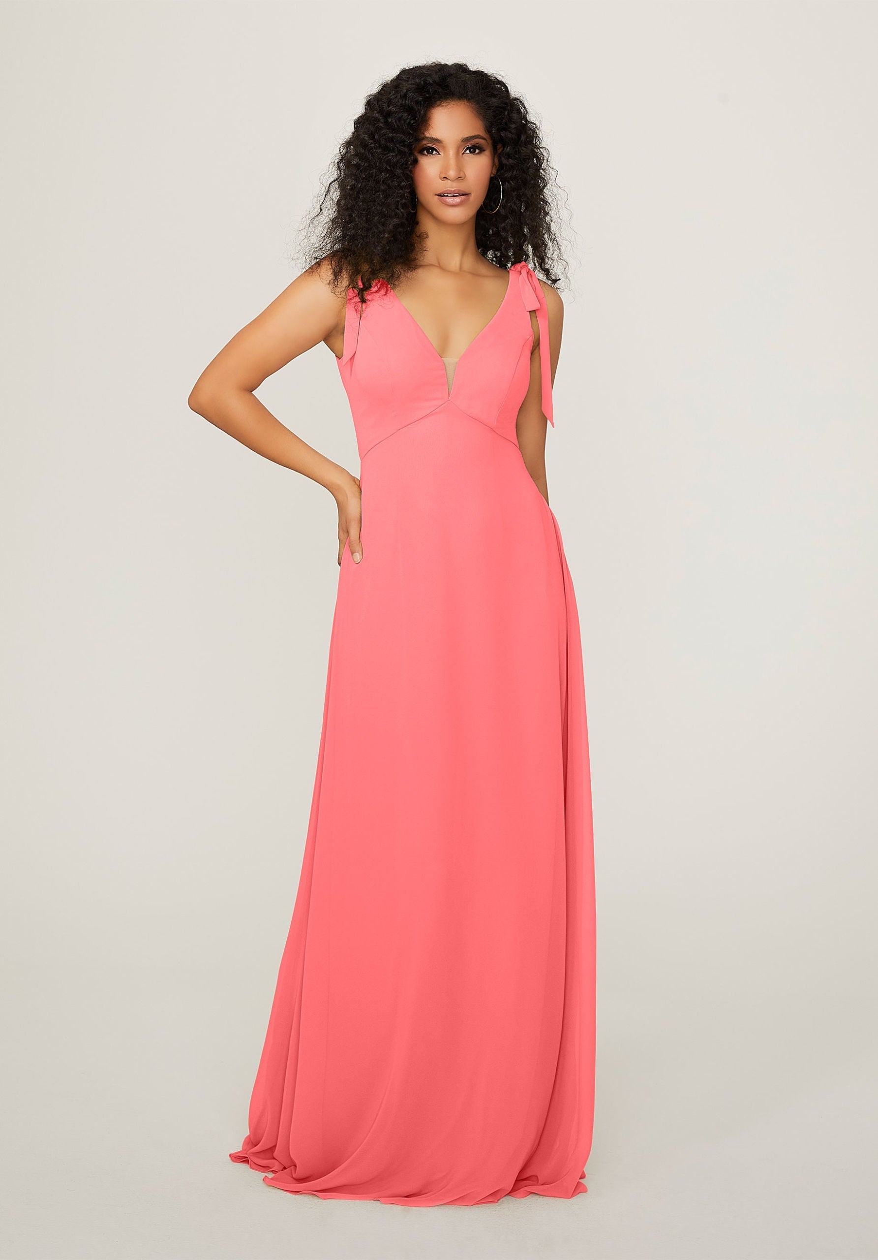 Formal Dresses Long Formal Evening Dress MGNY Madeline Gardner New York 21789 Cantaloupe