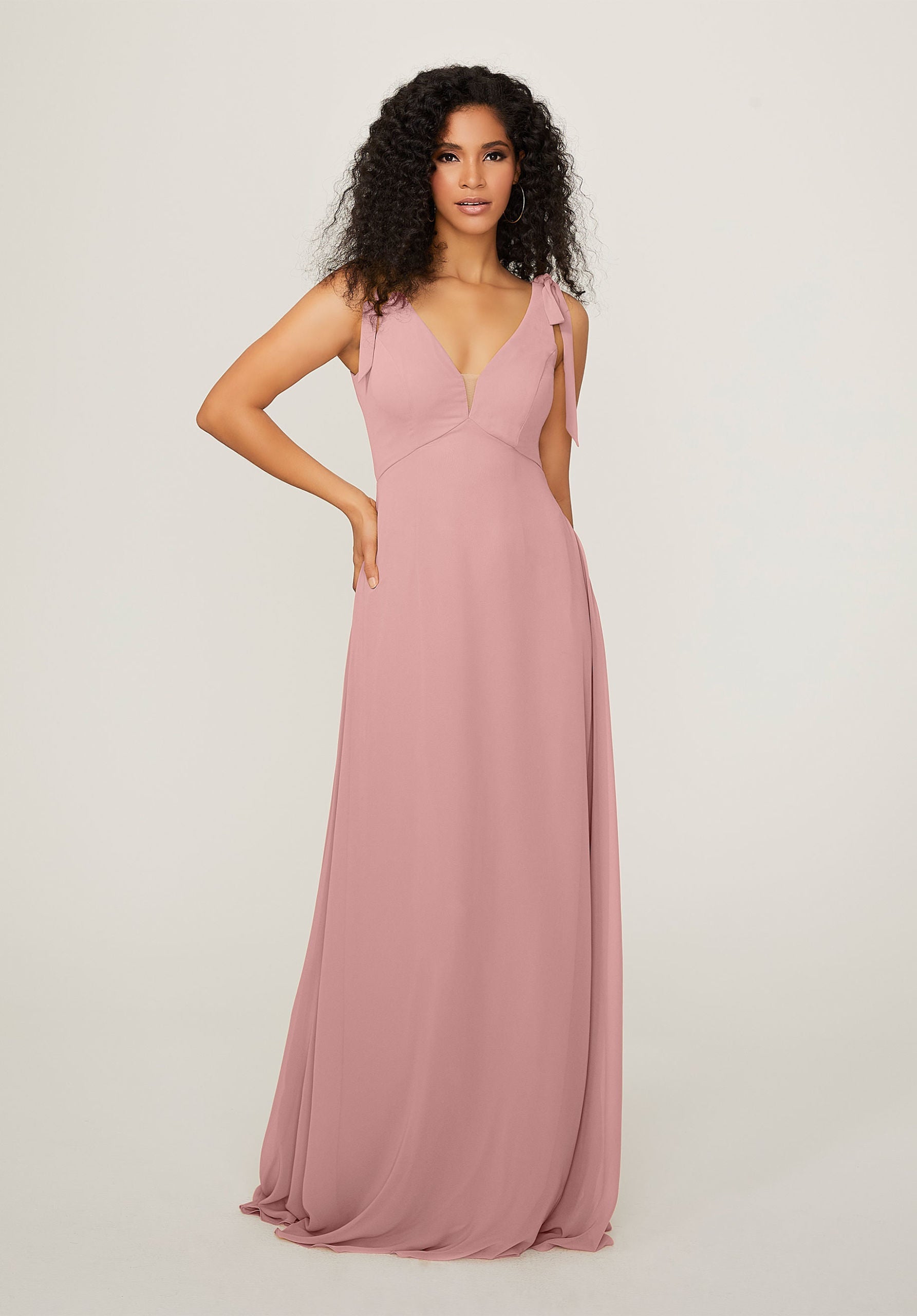 Formal Dresses Long A Line Formal Evening Dress MGNY Madeline Gardner New York 21789 Desert Rose
