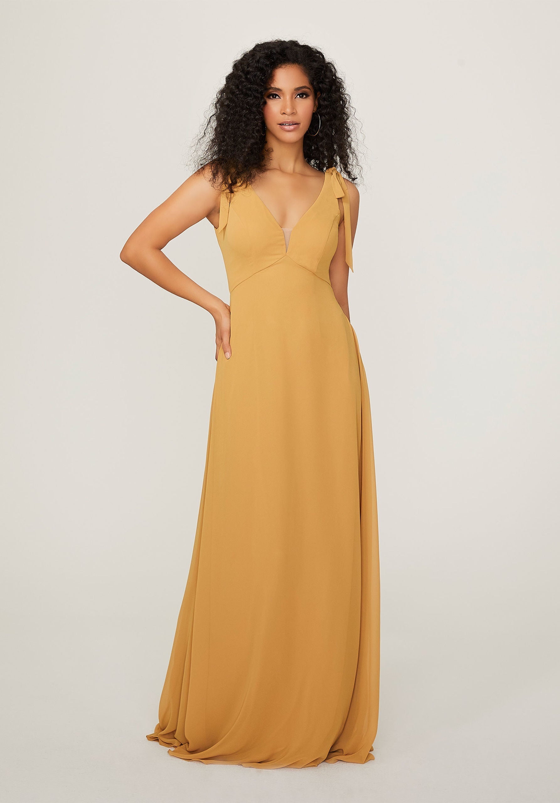 Formal Dresses Long Formal Evening Dress MGNY Madeline Gardner New York 21789 Saffron