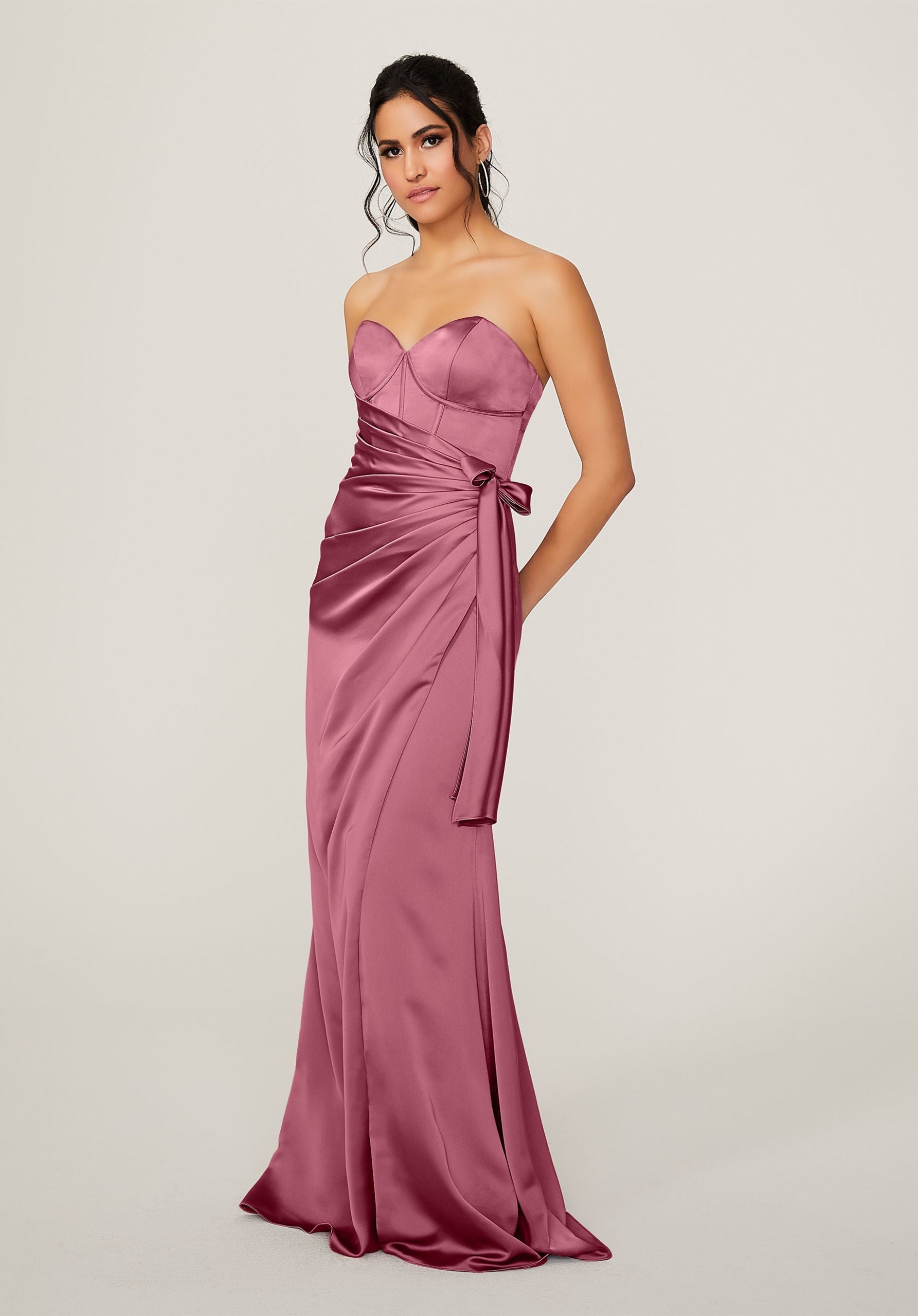 Formal Dresses Long Formal Corset Dress MGNY Madeline Gardner New York 21791 Rosewood