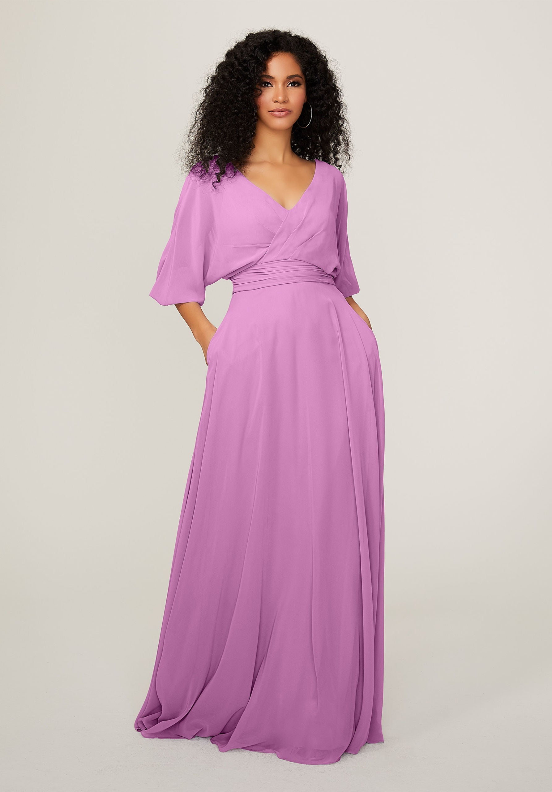 Formal Dresses Formal A Line Long Pleated Dress MGNY Madeline Gardner New York 21792 Primrose