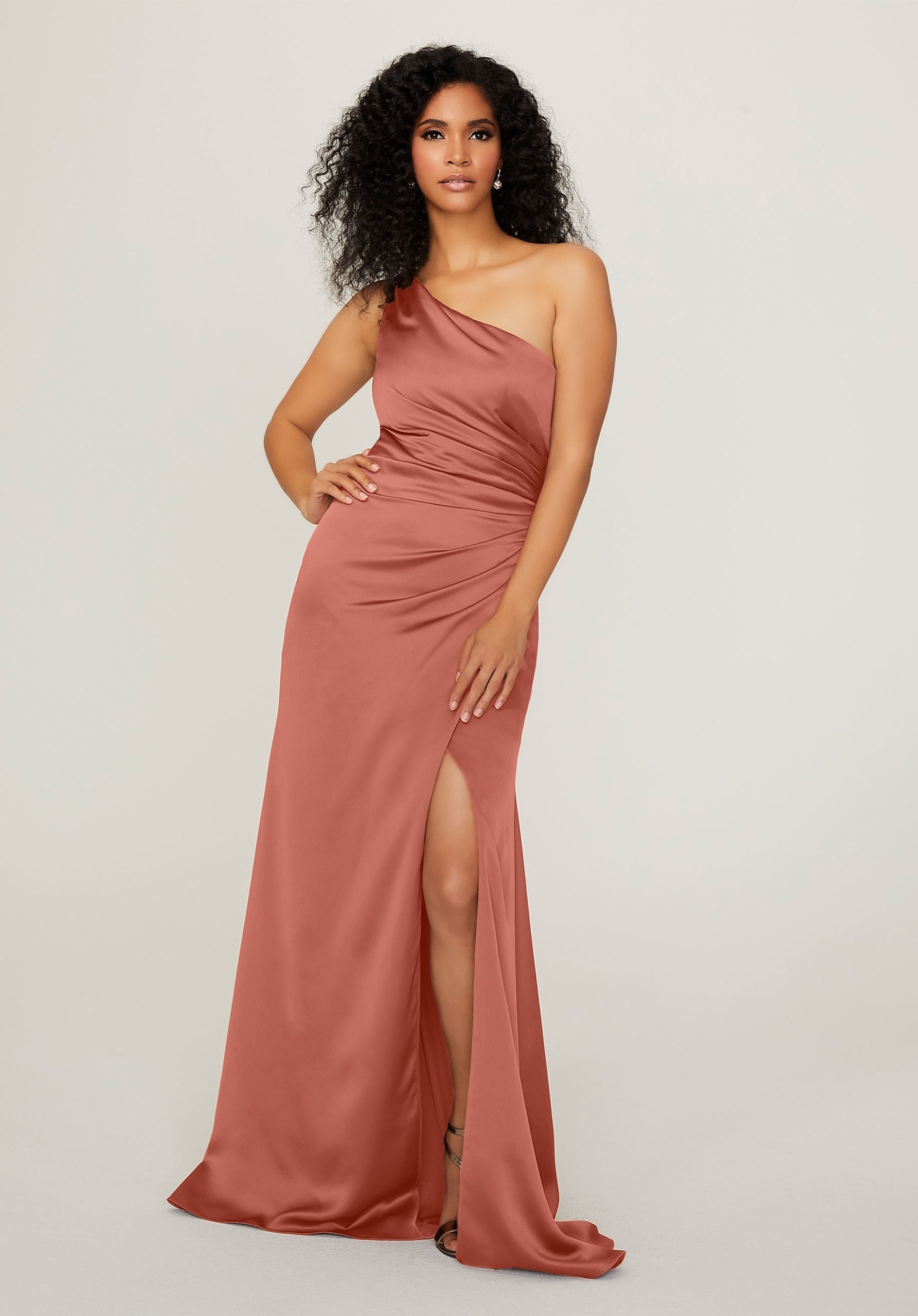 Formal Dresses Formal Slit Long A Line Dress MGNY Madeline Gardner New York 21795 Spice