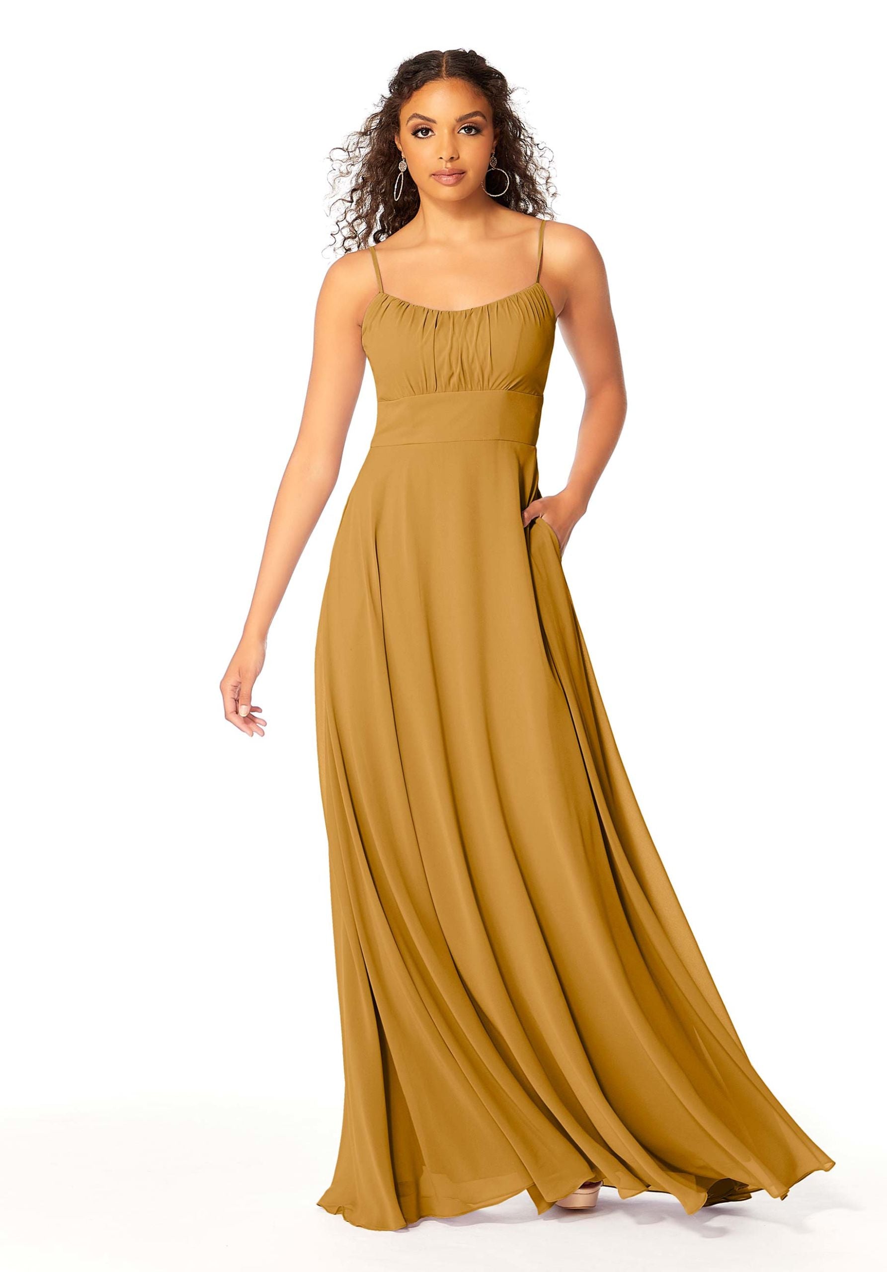 Formal Dresses Formal A Line Long Evening Dress MGNY Madeline Gardner New York 21803 Saffron