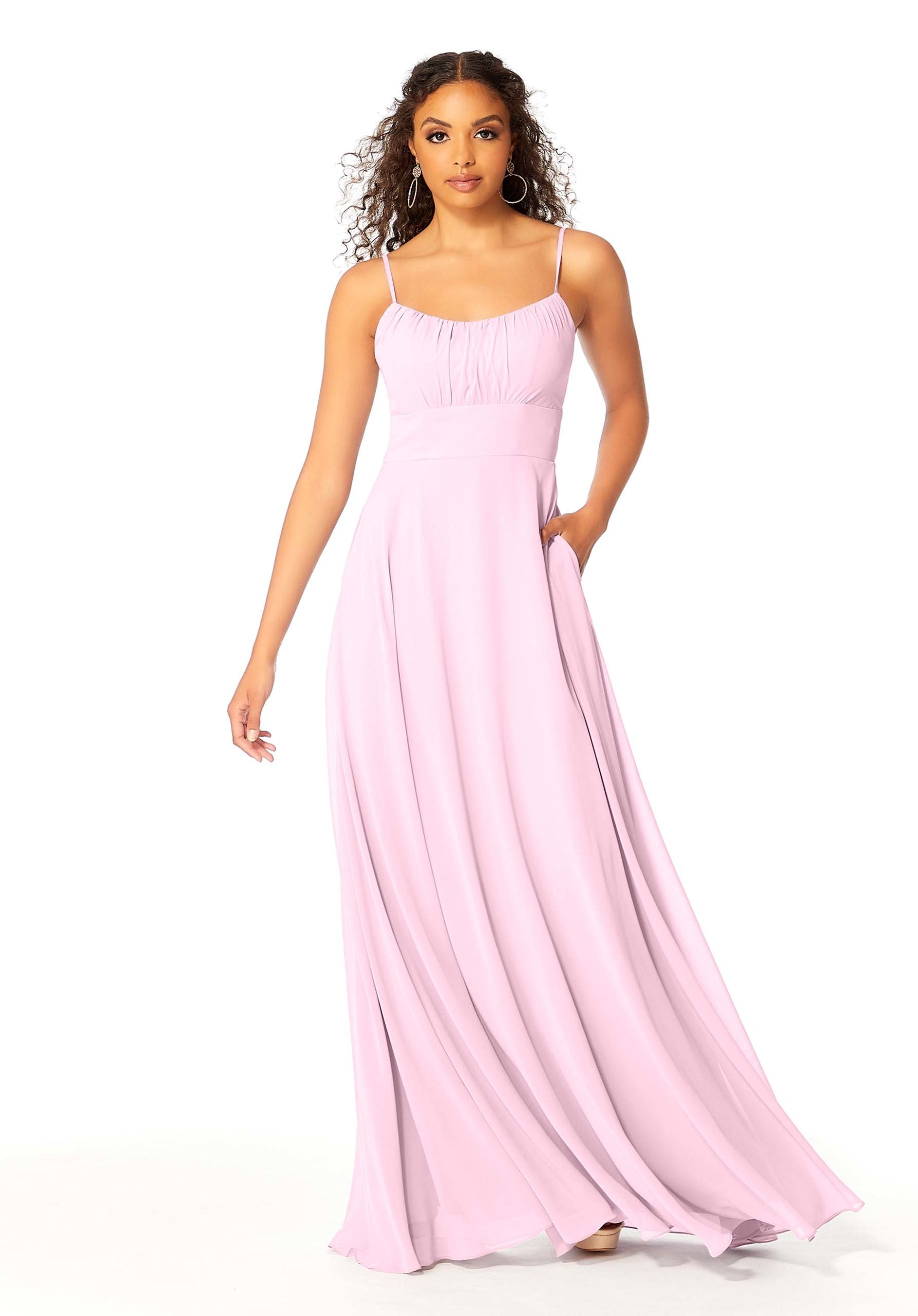 Formal Dresses Evening Pleated Long Formal A Line Dress MGNY Madeline Gardner New York 21803 Blossom