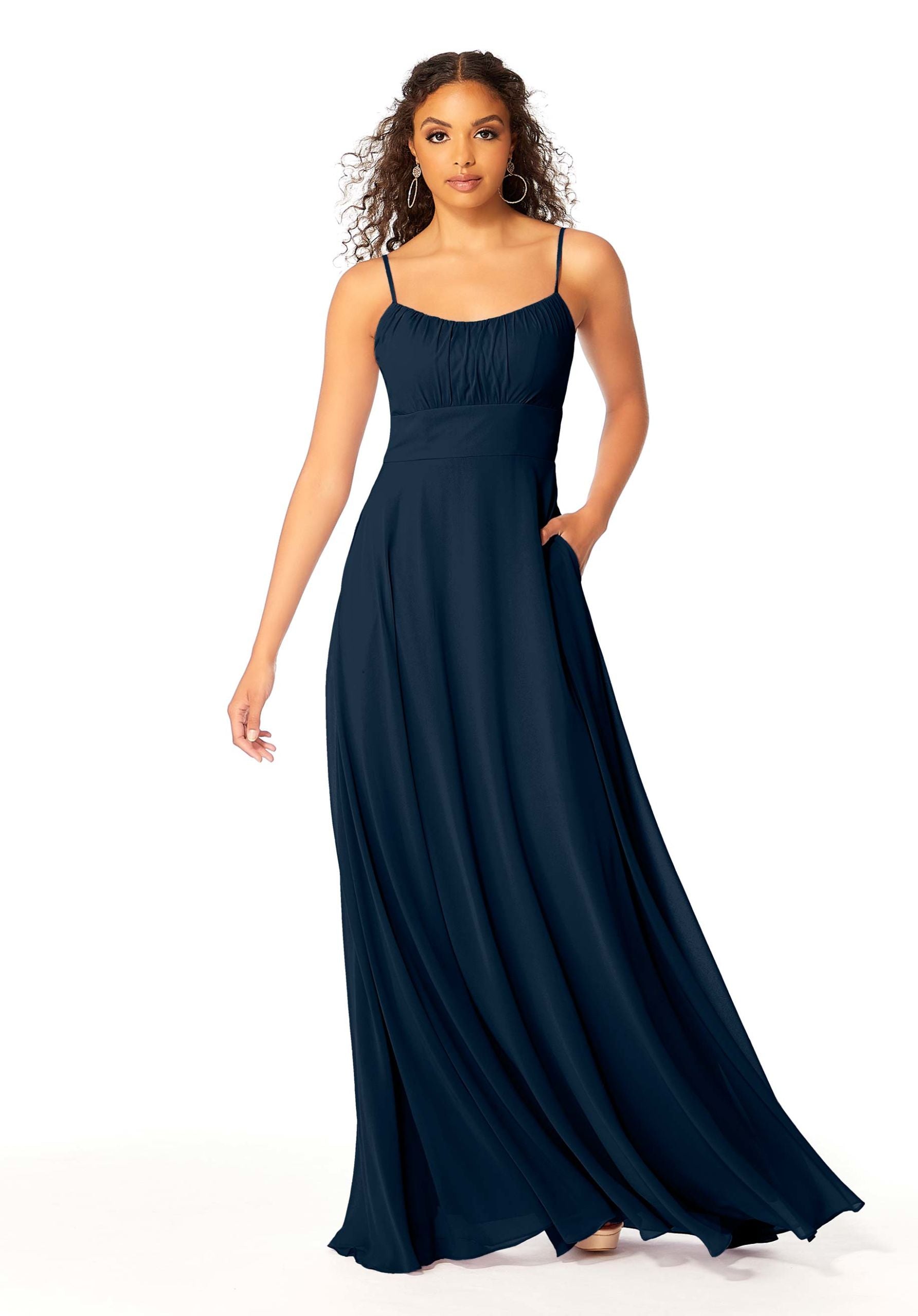 Formal Dresses Formal A Line Long Evening Dress MGNY Madeline Gardner New York 21803 Navy