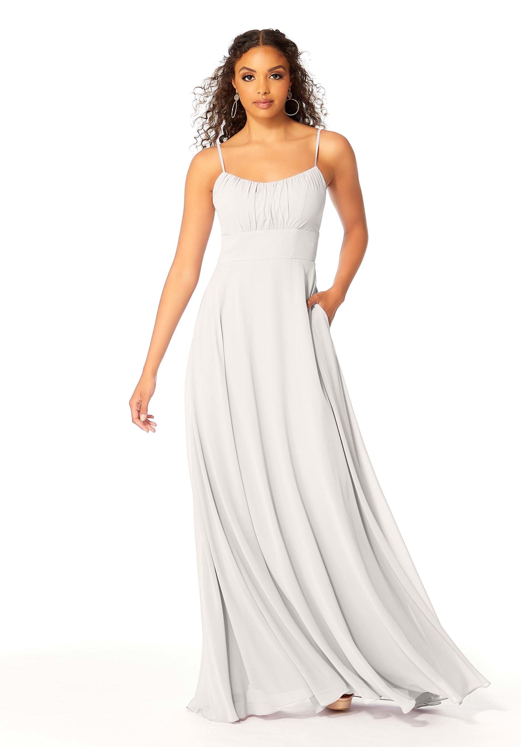 Formal Dresses Evening Formal Long A Line Dress MGNY Madeline Gardner New York 21803 Silver