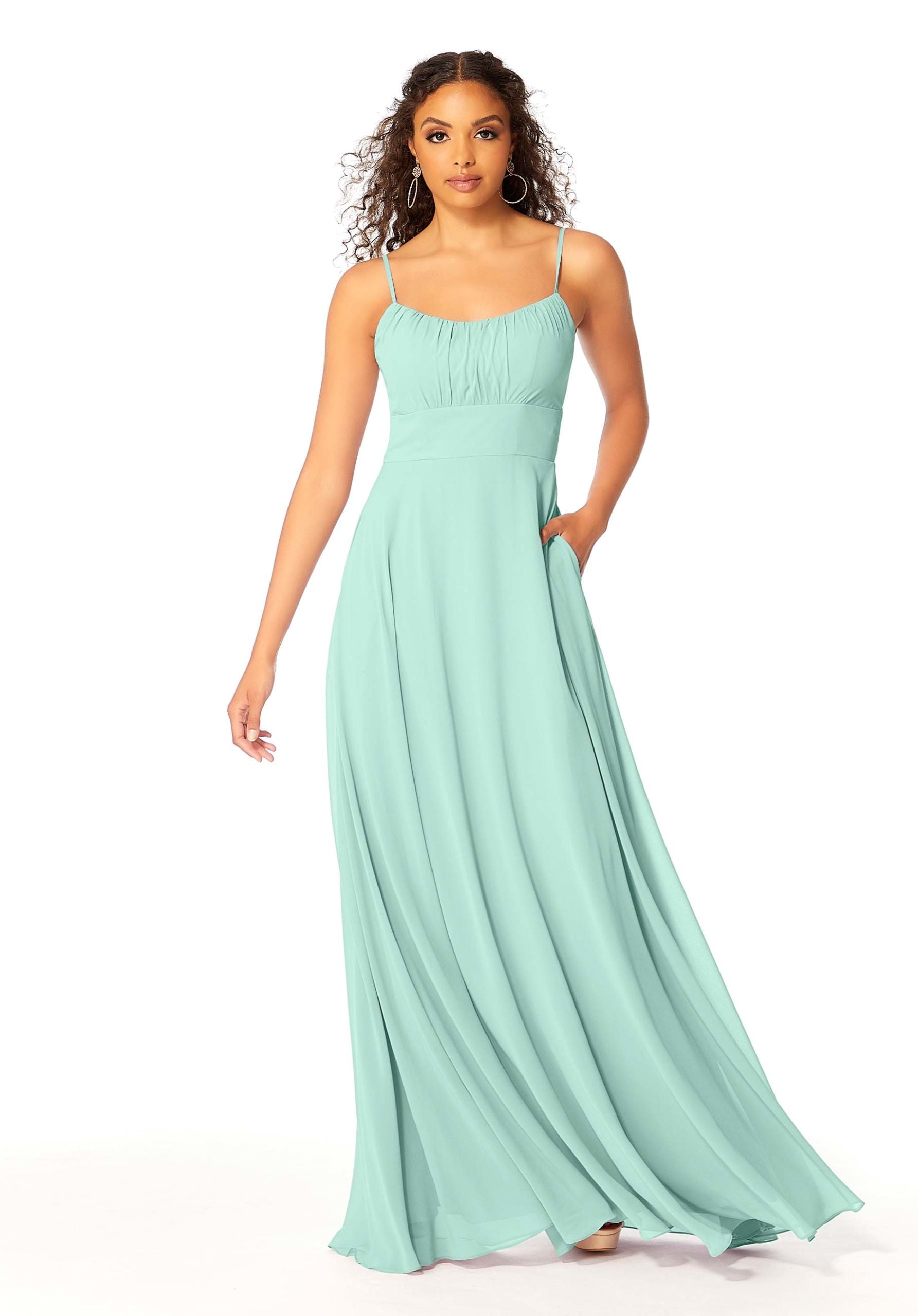Formal Dresses A Line Long Formal Evening Dress MGNY Madeline Gardner New York 21803 Mint