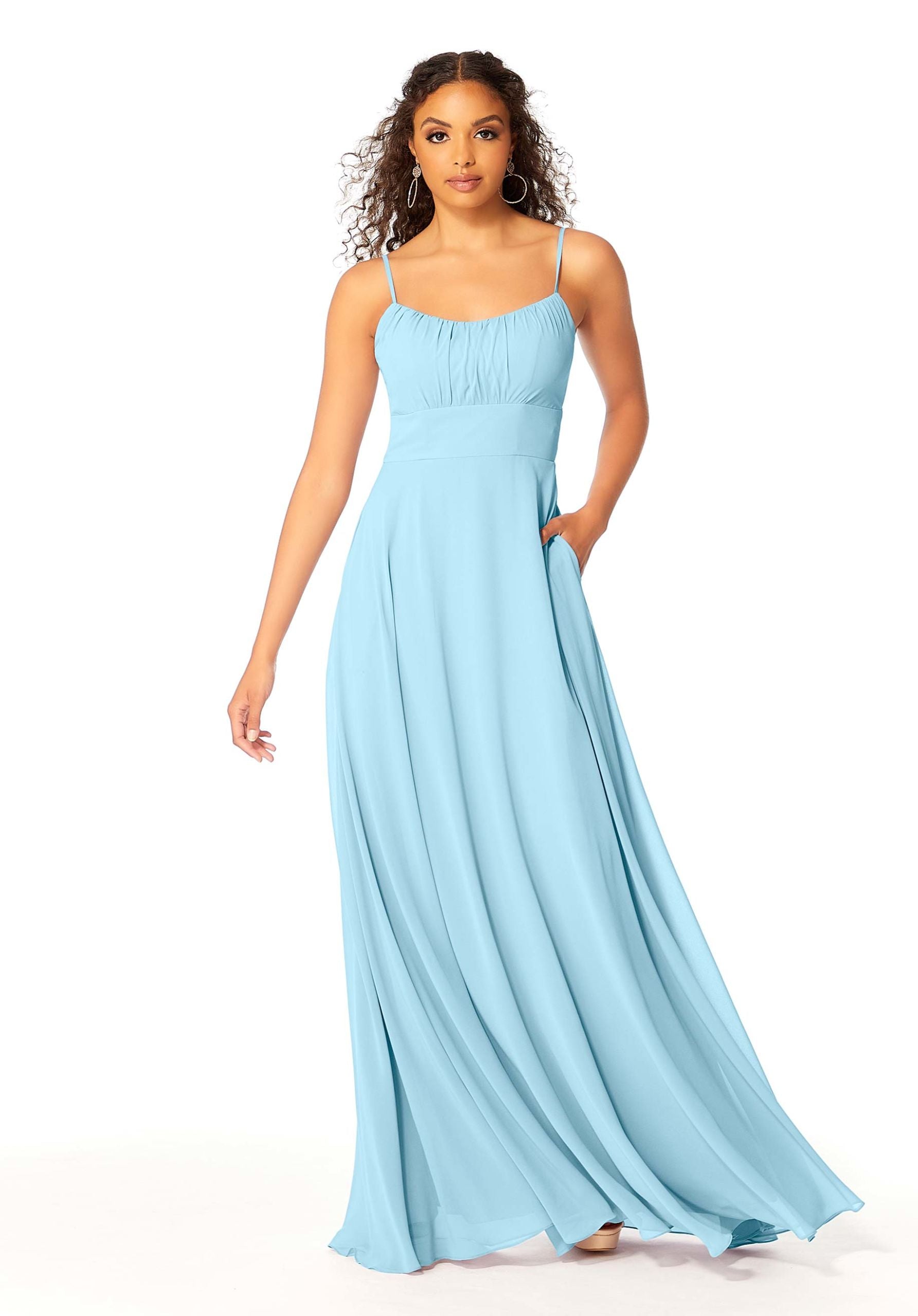 Formal Dresses Evening Formal Long A Line Dress MGNY Madeline Gardner New York 21803 Sky