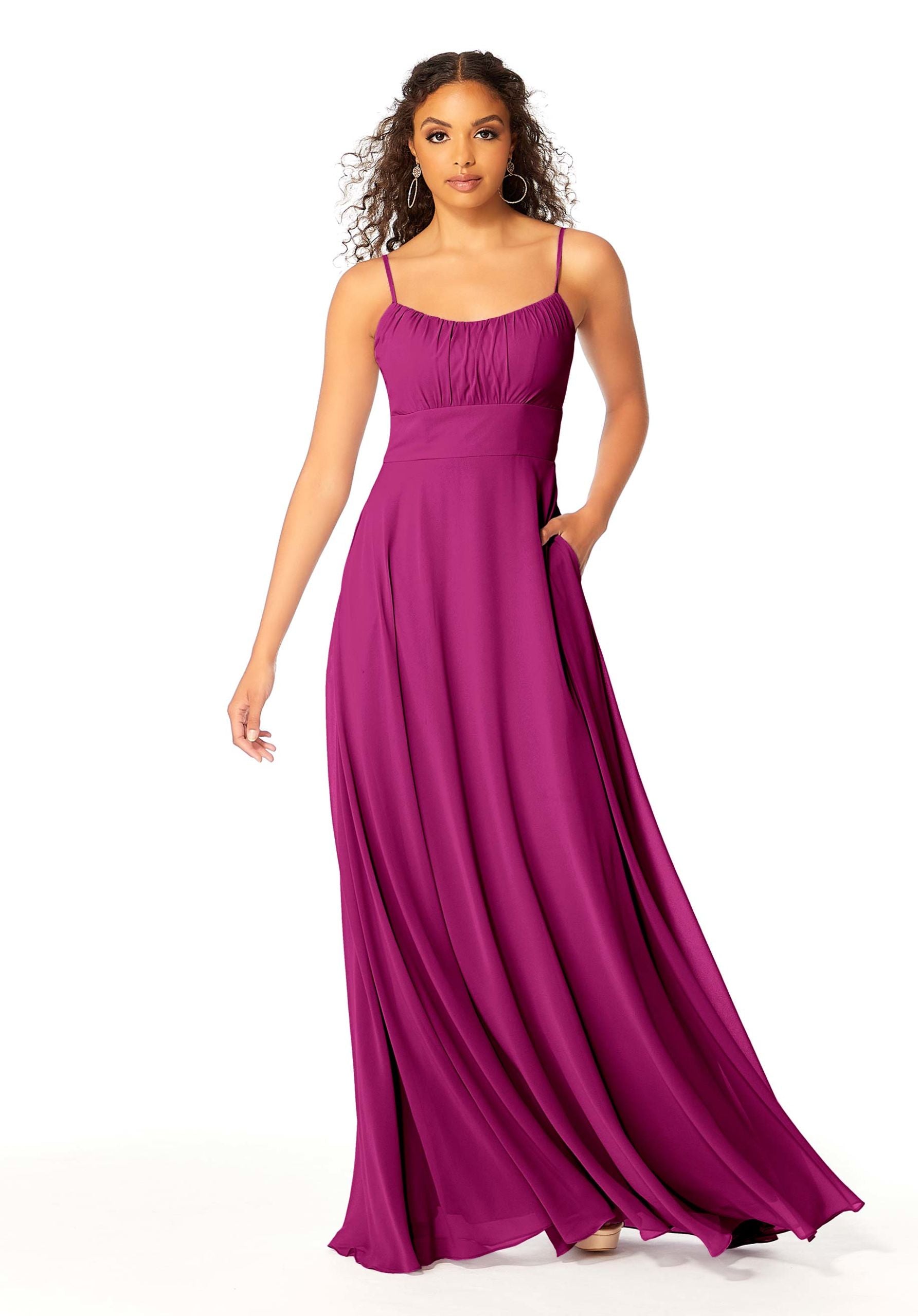 Formal Dresses A Line Long Formal Evening Dress MGNY Madeline Gardner New York 21803 Mulberry