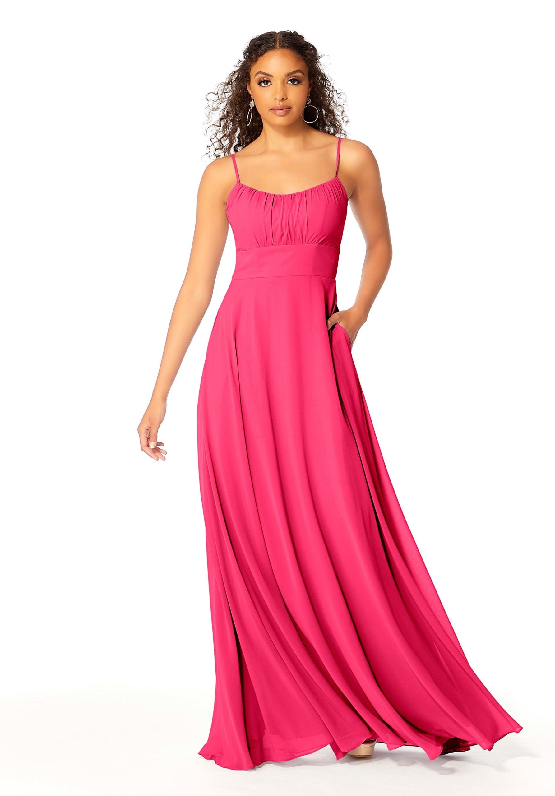 Formal Dresses Evening Pleated Long Formal A Line Dress MGNY Madeline Gardner New York 21803 Berry
