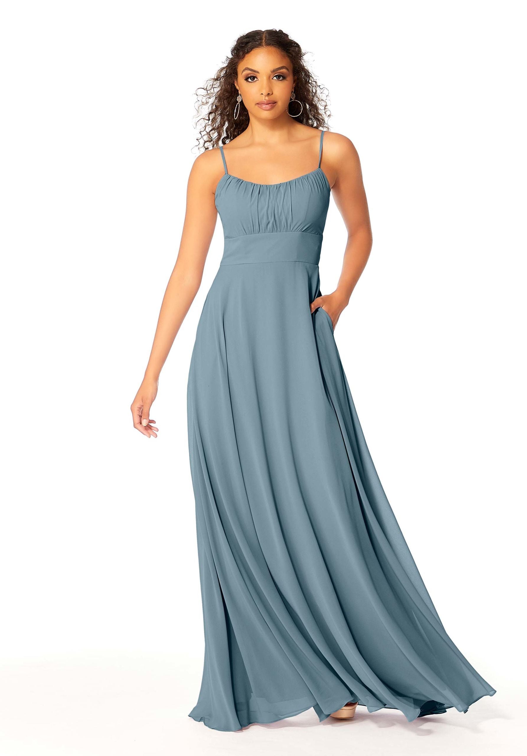 Formal Dresses Evening Formal Long A Line Dress MGNY Madeline Gardner New York 21803 Slate