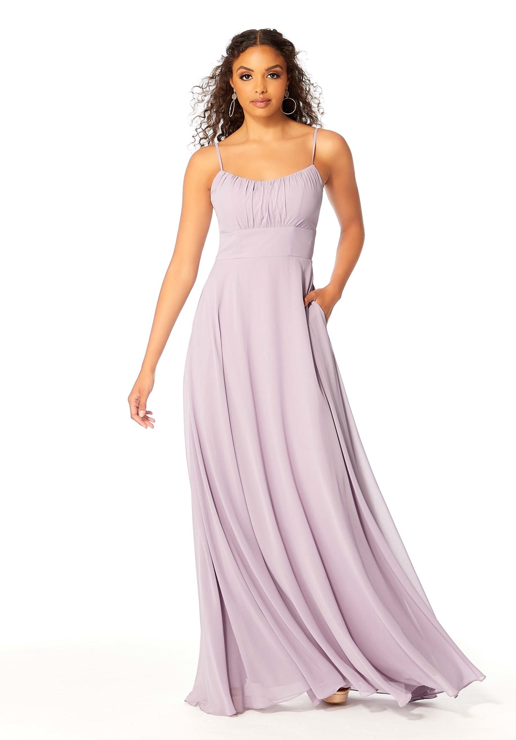 Formal Dresses A Line Long Formal Evening Dress MGNY Madeline Gardner New York 21803 French Lilac