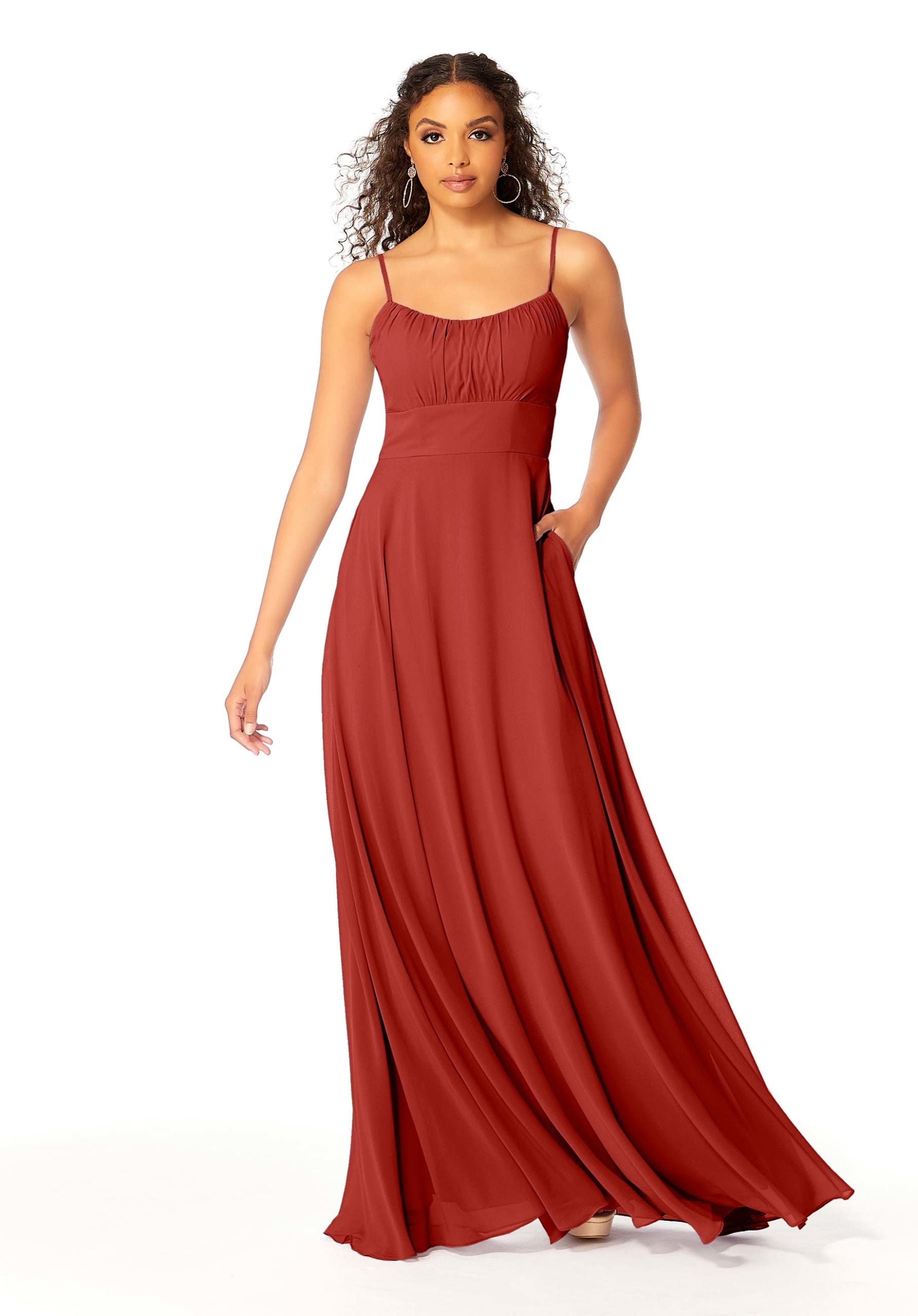 Formal Dresses Long Evening Formal A Line Dress MGNY Madeline Gardner New York 21803 Terracotta
