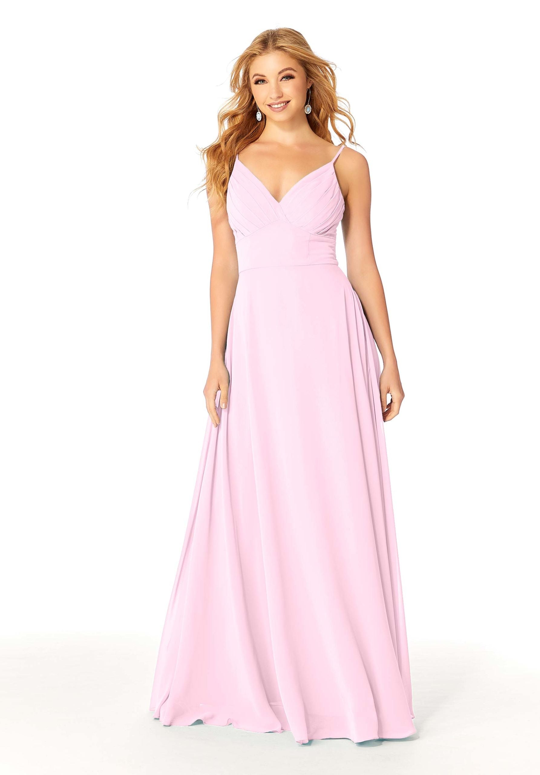Formal Dresses Long Pleated A Line Formal Evening Dress MGNY Madeline Gardner New York 21807 Blossom