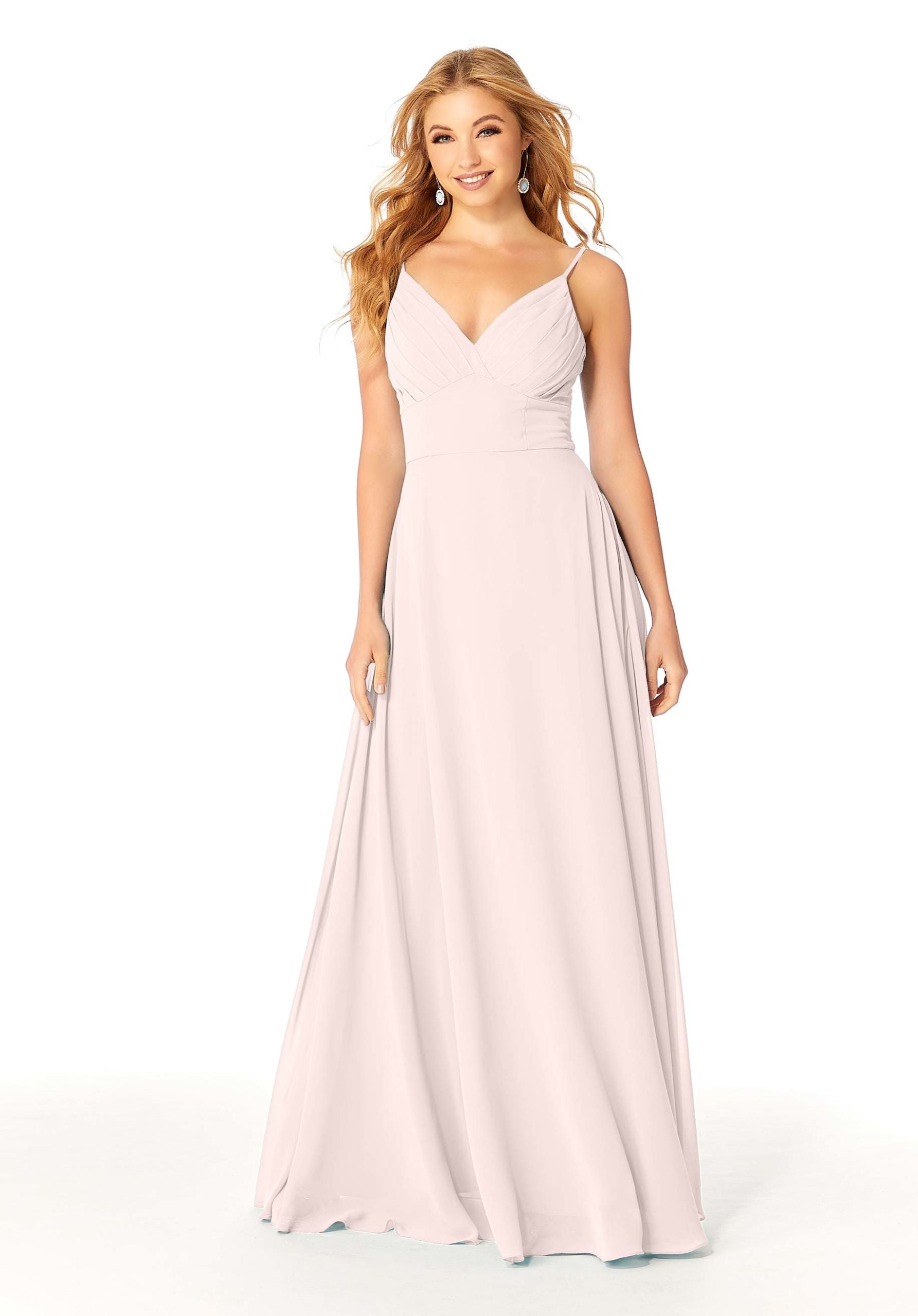 Formal Dresses Pleated Long Evening Formal A Line Dress MGNY Madeline Gardner New York 21807 Dew Drop