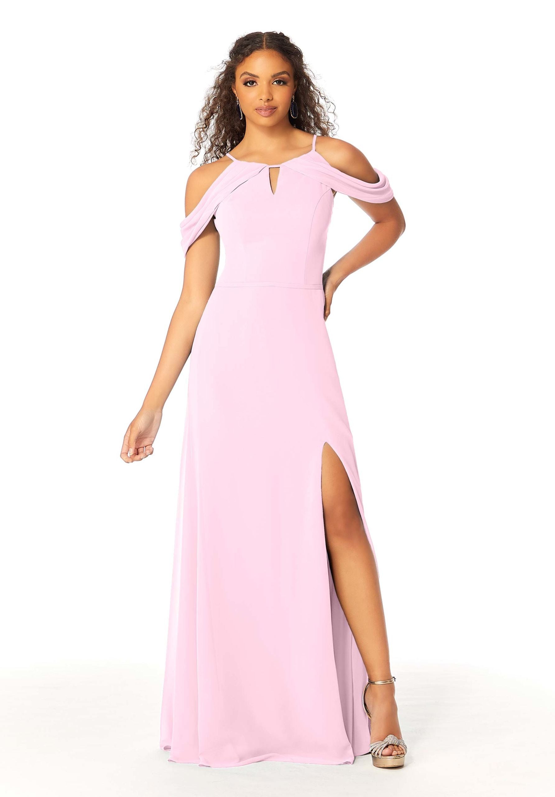 Formal Dresses Long Fitted Slit Formal Evening Dress MGNY Madeline Gardner New York 21809 Blossom