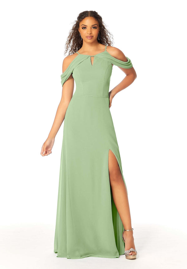 Evening Fitted Slit Long Formal Dress MGNY Madeline Gardner New York 21809