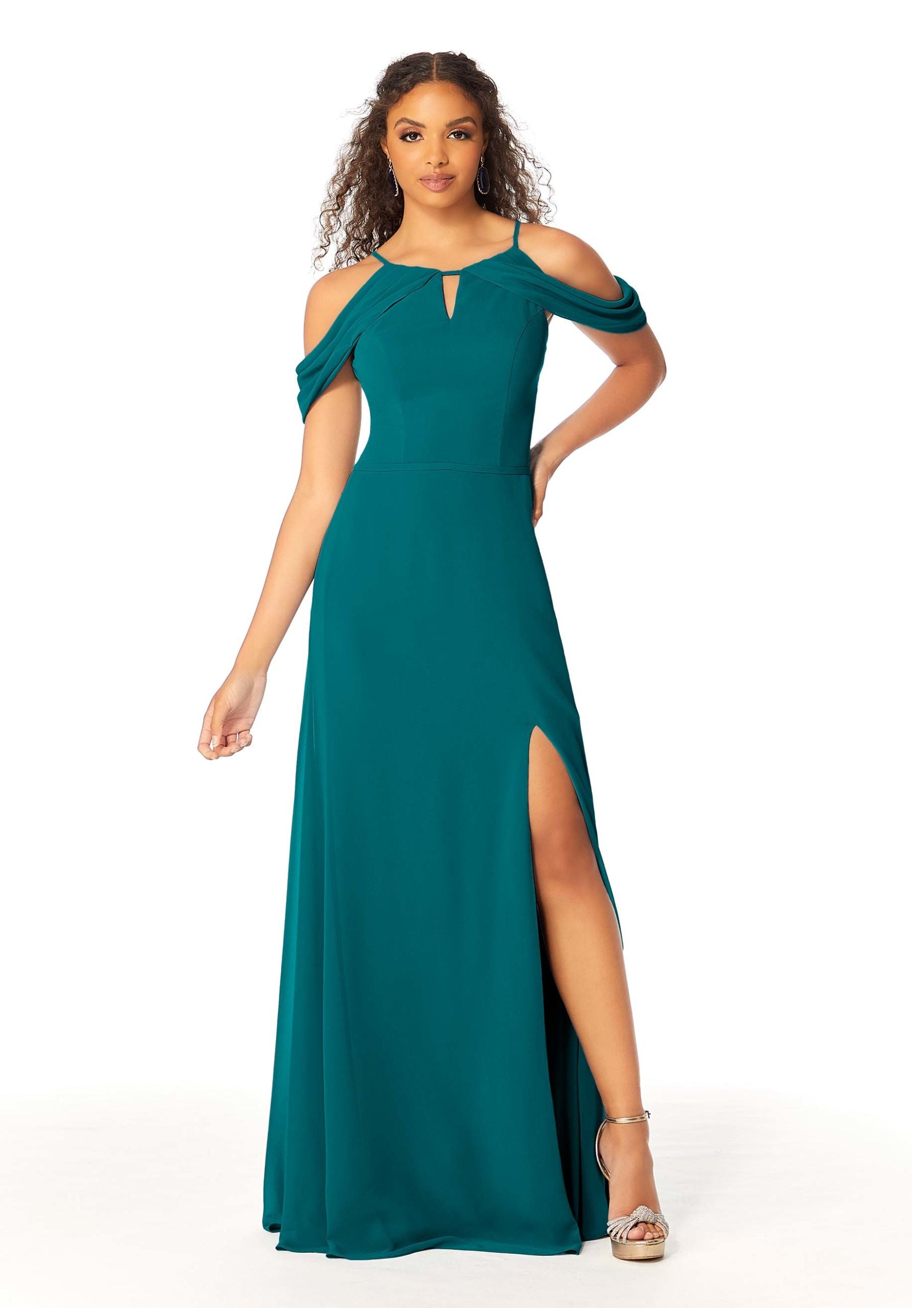 Formal Dresses Fitted Slit Formal Evening Long Dress MGNY Madeline Gardner New York 21809 Teal
