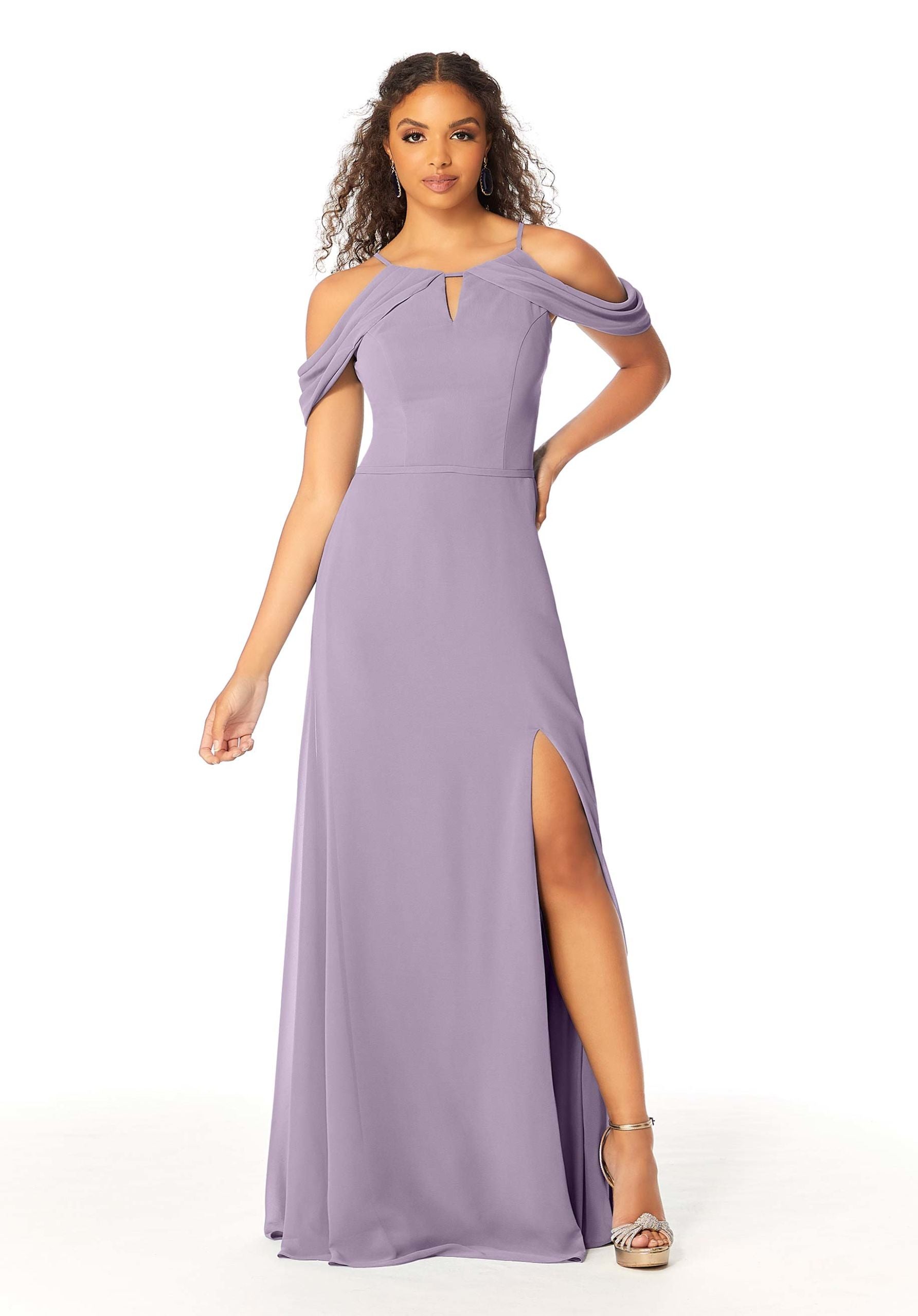 Formal Dresses Fitted Slit Formal Evening Long Dress MGNY Madeline Gardner New York 21809 Violet