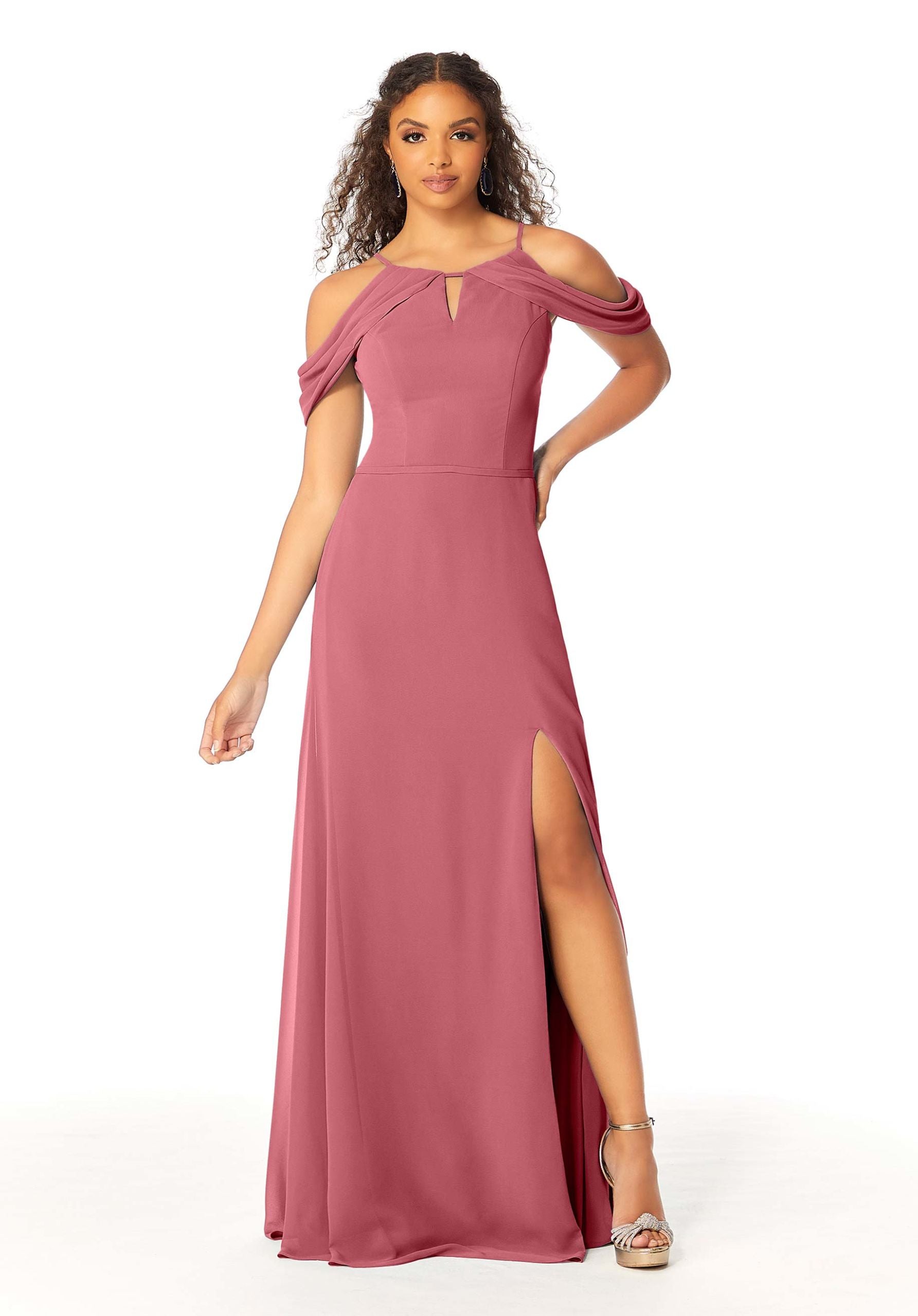 Formal Dresses Formal Slit Long Fitted Evening Dress MGNY Madeline Gardner New York 21809 Rosewood
