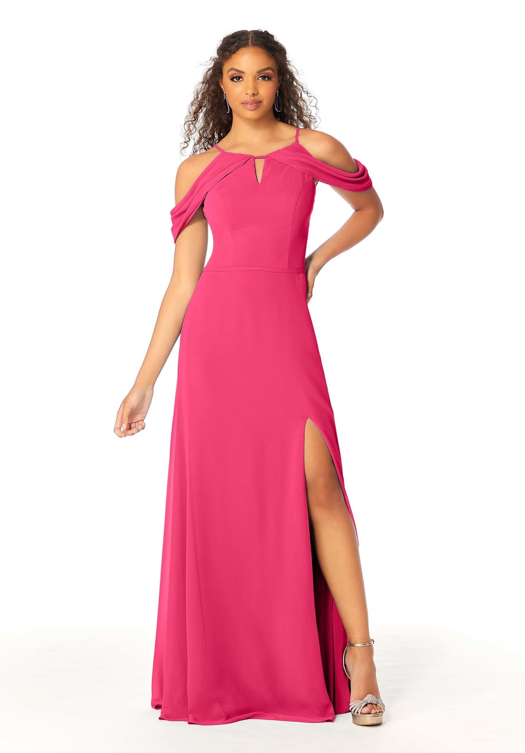 Formal Dresses Long Fitted Slit Formal Evening Dress MGNY Madeline Gardner New York 21809 Berry