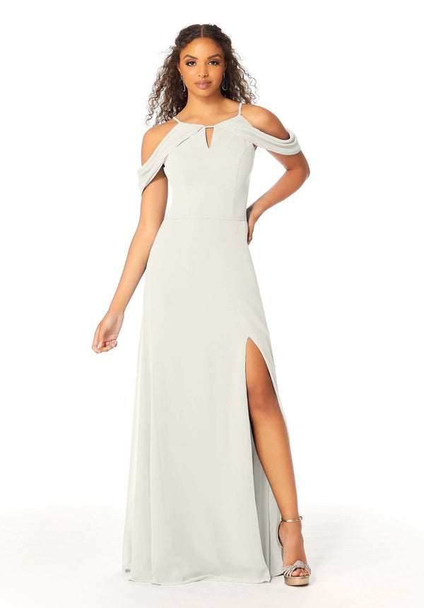 Long Fitted Slit Wedding Dress MGNY Madeline Gardner New York 21809
