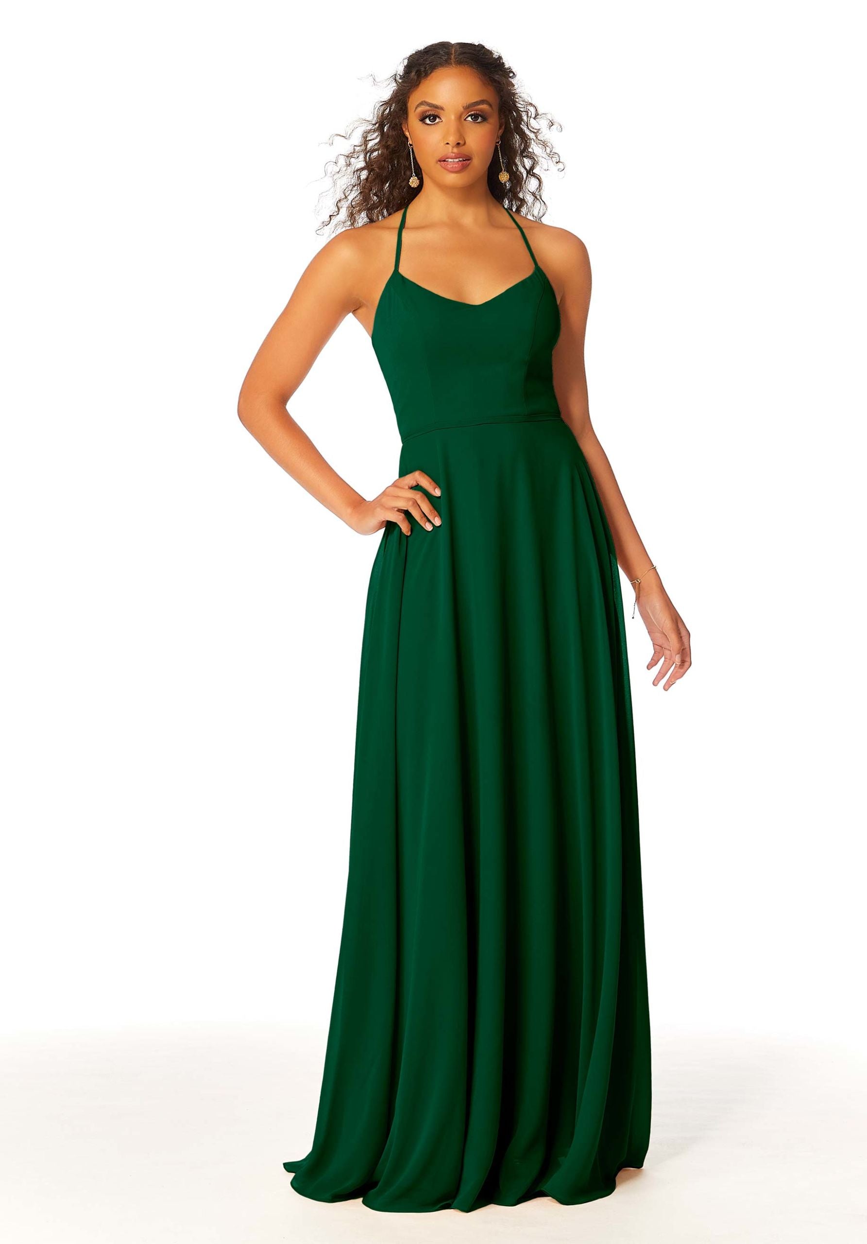 Formal Dresses A Line Long Formal Evening Dress MGNY Madeline Gardner New York 21811 Emerald