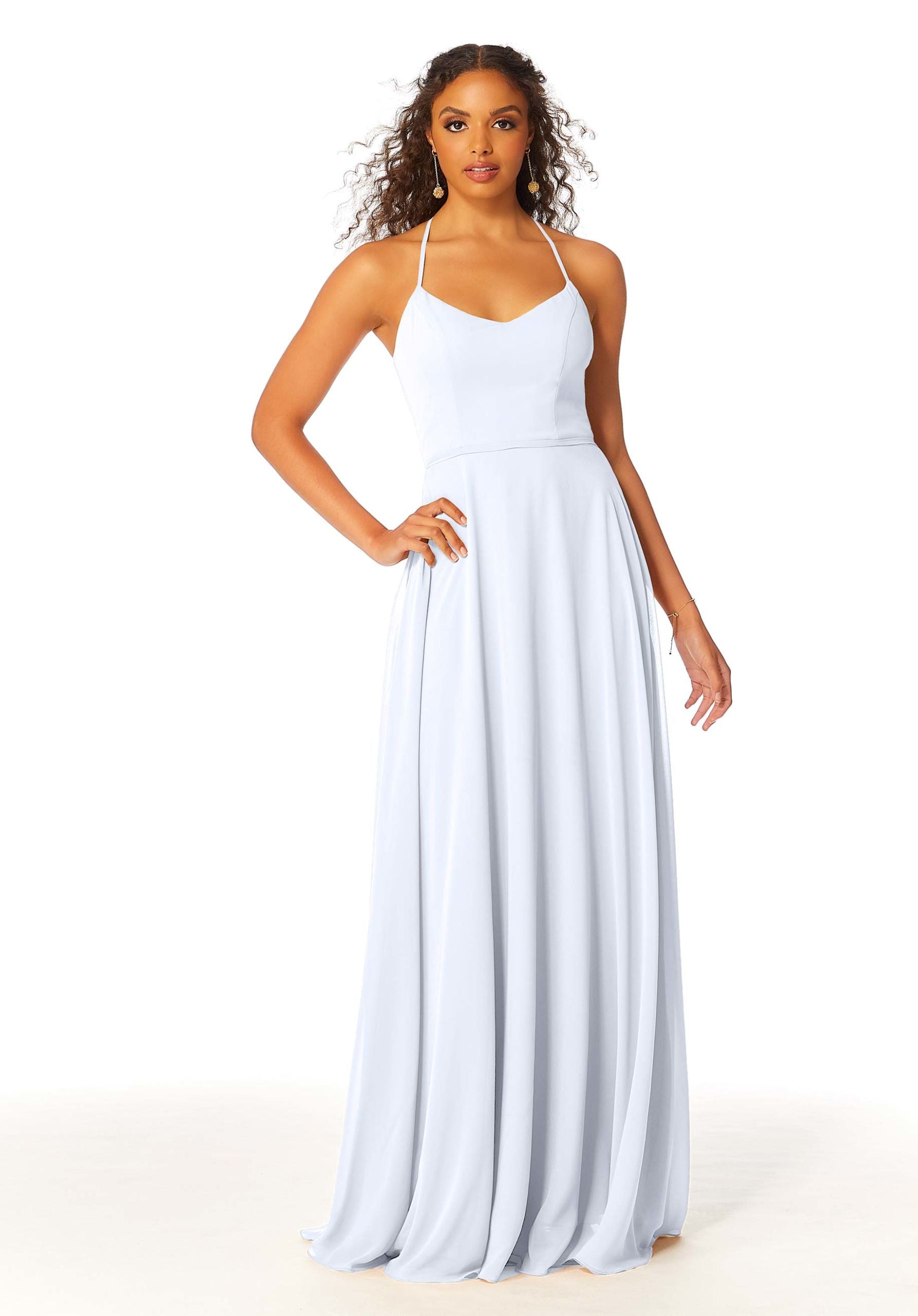 Formal Dresses A Line Long Formal Evening Dress MGNY Madeline Gardner New York 21811 Fog