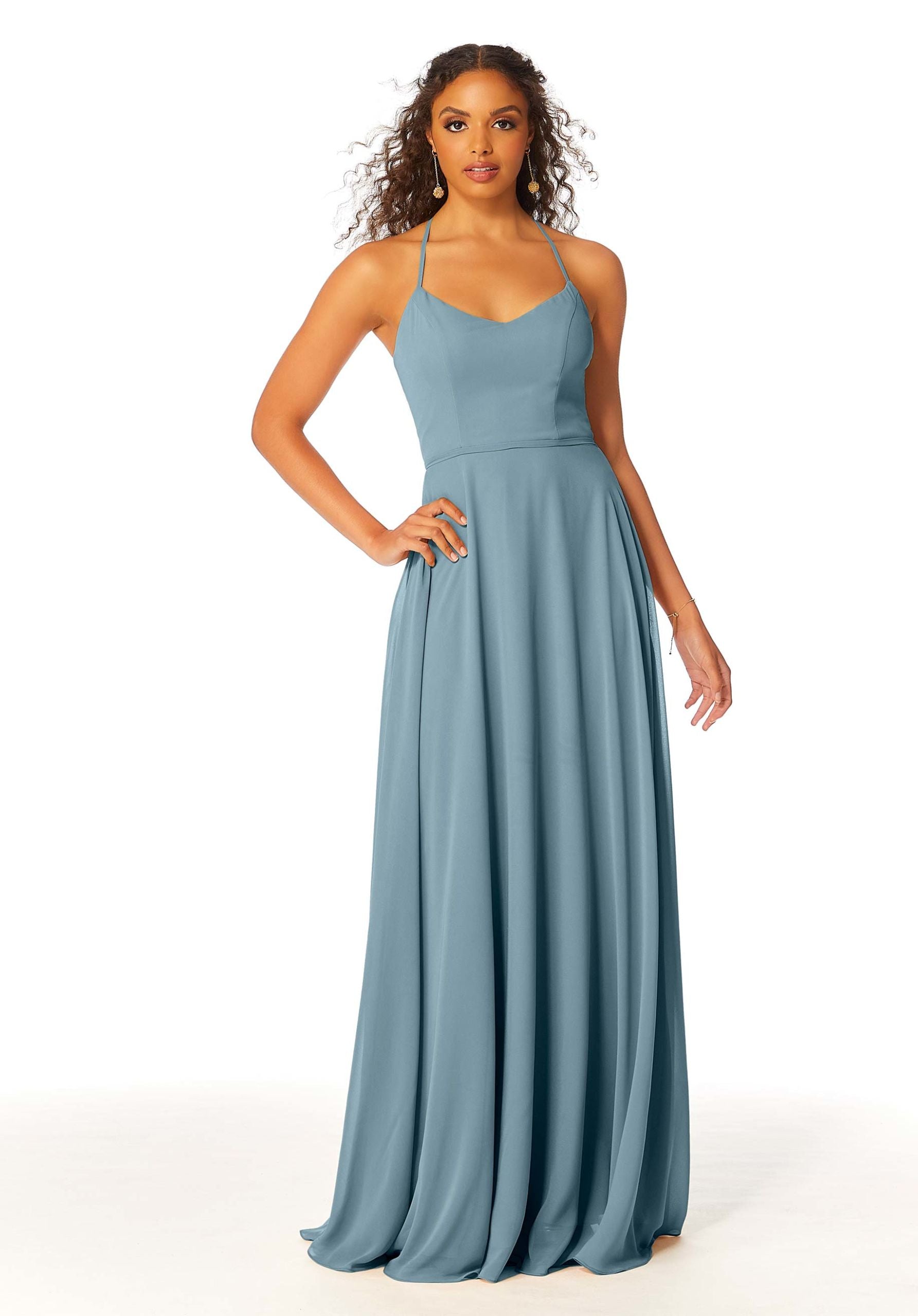 Formal Dresses Evening Long Formal A Line Dress MGNY Madeline Gardner New York 21811 Slate