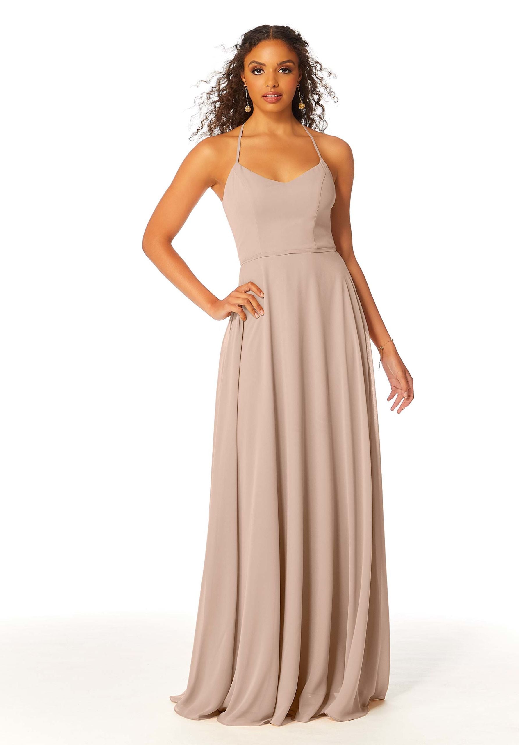 Formal Dresses Formal A Line Long Evening Dress MGNY Madeline Gardner New York 21811 Latte
