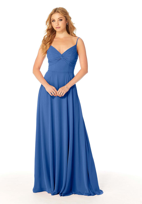 Long Pleated A Line Formal Dress MGNY Madeline Gardner New York 21814