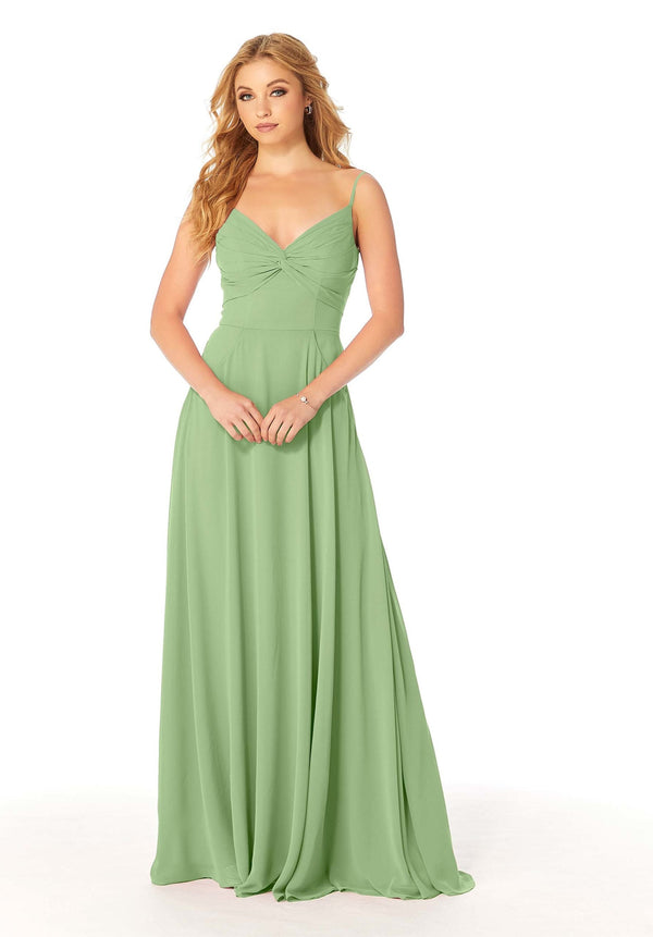 Formal Pleated Long A Line Dress MGNY Madeline Gardner New York 21814